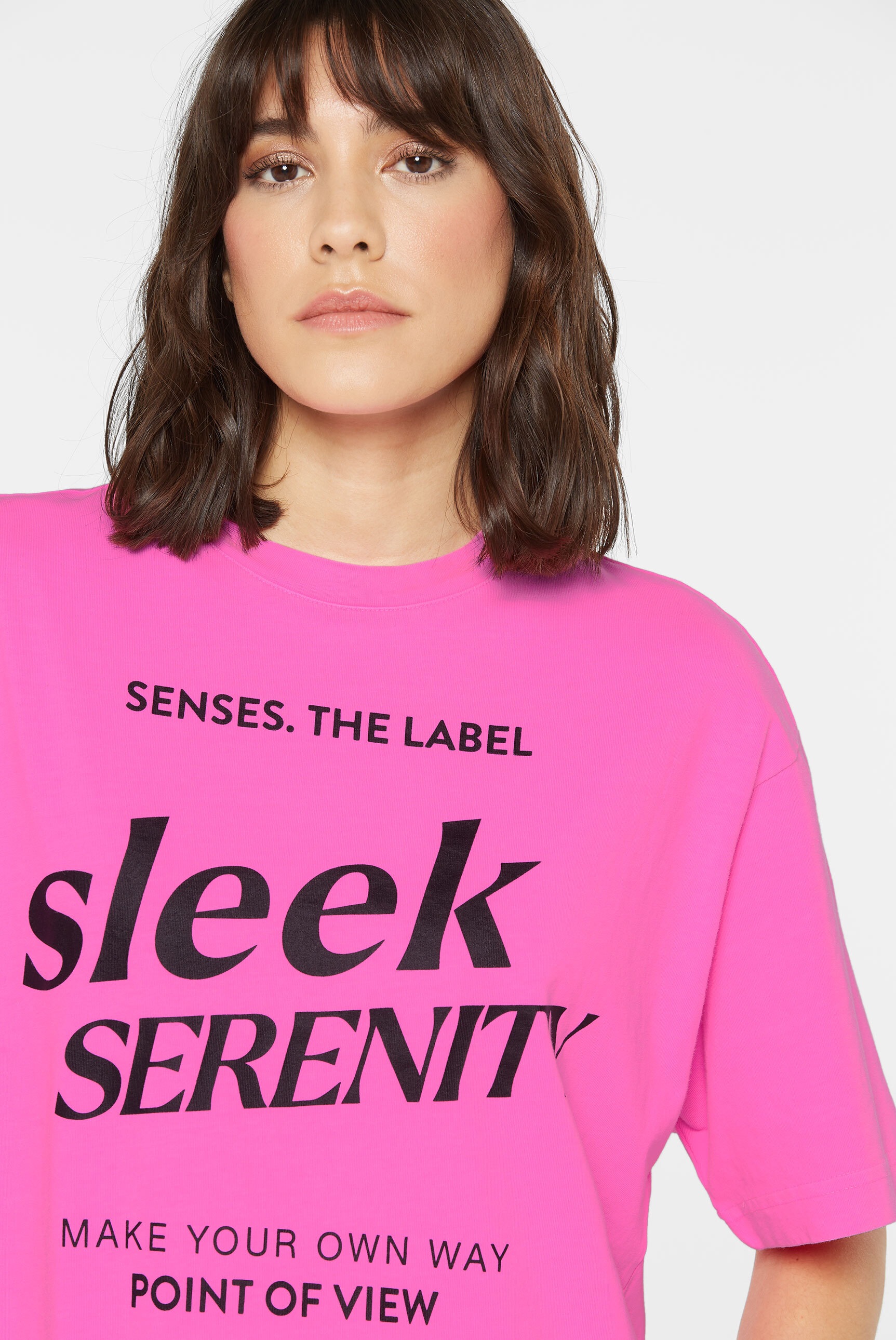 SENSES.THE LABEL Rundhalsshirt aus Baumwolle