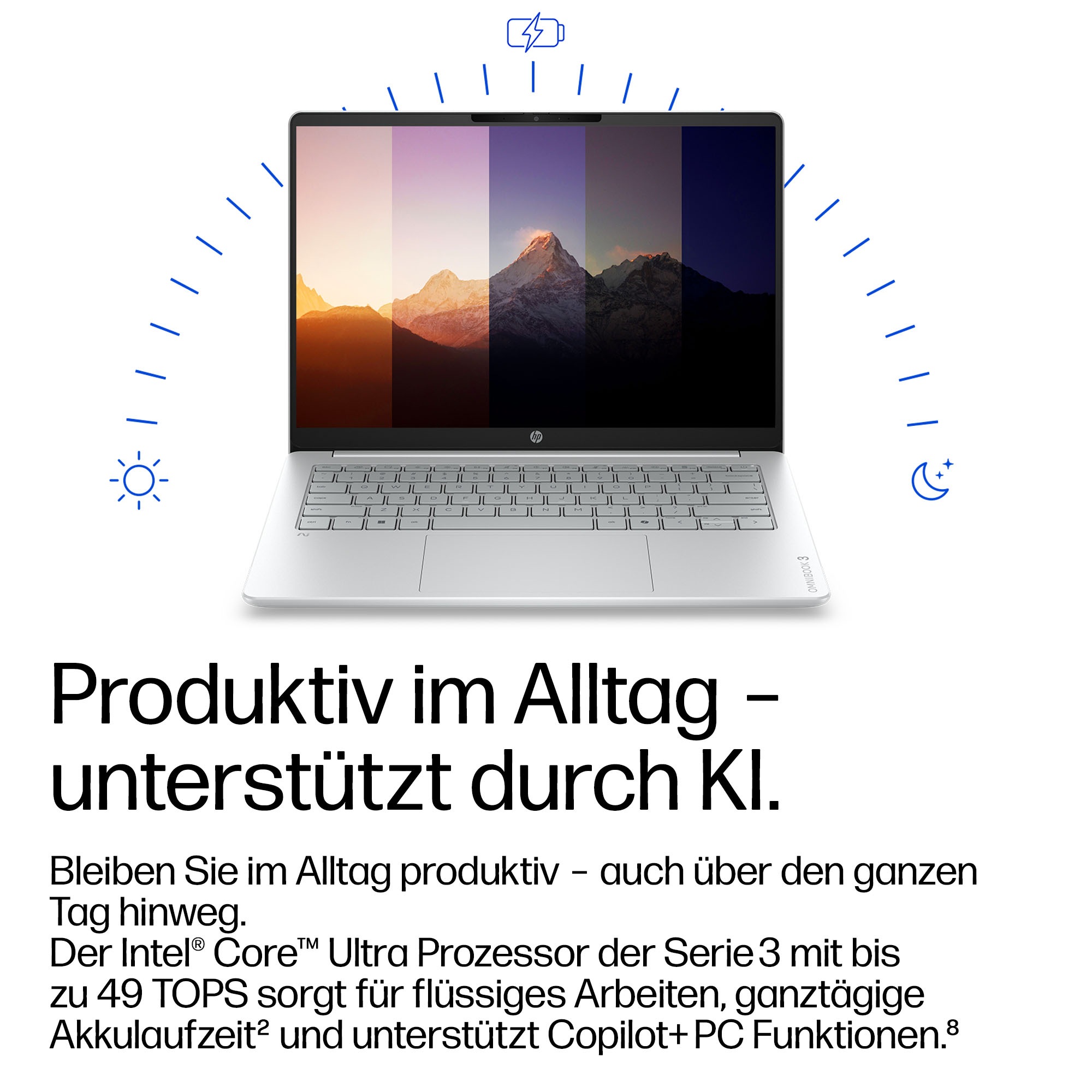 HP Notebook »OmniBook 3 16-bs0050ngx« 40,6 cm / 16 ″ Intel Ultra 5 Intel Graphics 512 GB SSD