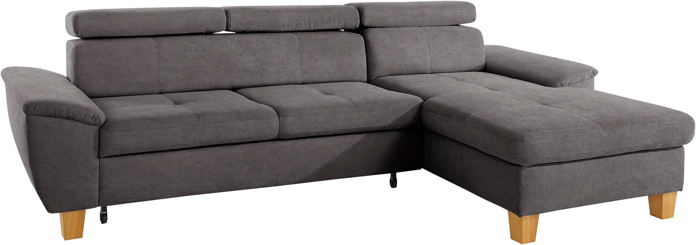 exxpo - sofa fashion Ecksofa »Enya, aufwendige Detailverarbeitung, hoher Sitzkomfort, bequem, L-Form«, inkl. Kopfteilverstellung, wahlweise mit Bettfunktion und Bettkasten