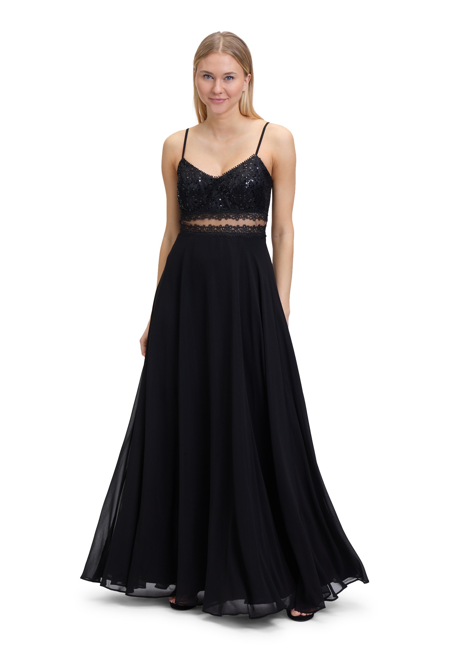 Vera Mont Abendkleid "Damen Abendkleid mit Spitze" Ohne Tasche Dekoelemente günstig online kaufen