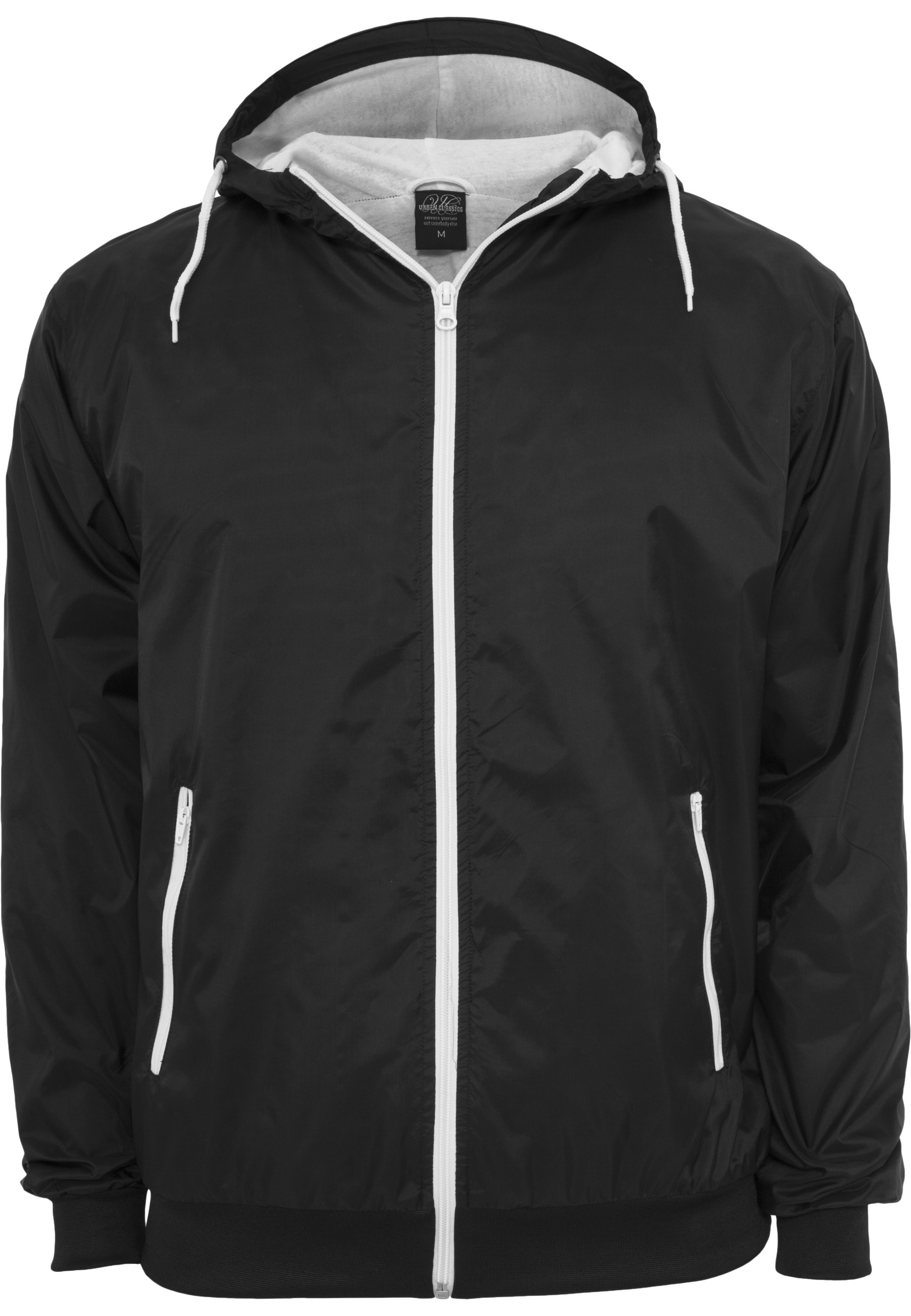URBAN CLASSICS Windbreaker »Urban Classics Herren Contrast Windrunner« 1 Stk. tlg. mit Kapuze