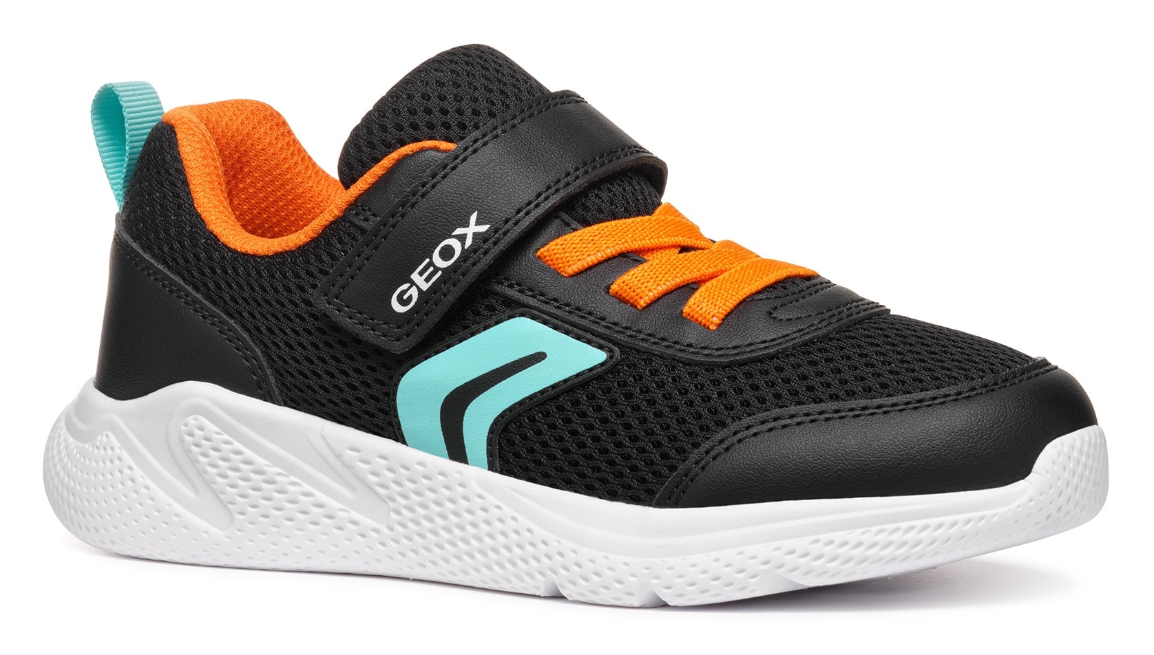 Geox Sneaker »J SPRINTYE BOY«, Klettschuh, Freizeitschuh, Jungenschuh mit elastischen Schnürsenkeln