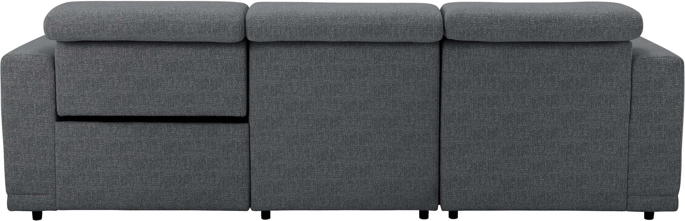 OTTO home Ecksofa »LEOO« mit USB A/C-Anschluss. Federkern, verstellbaren Kopfstützen, Webstoff