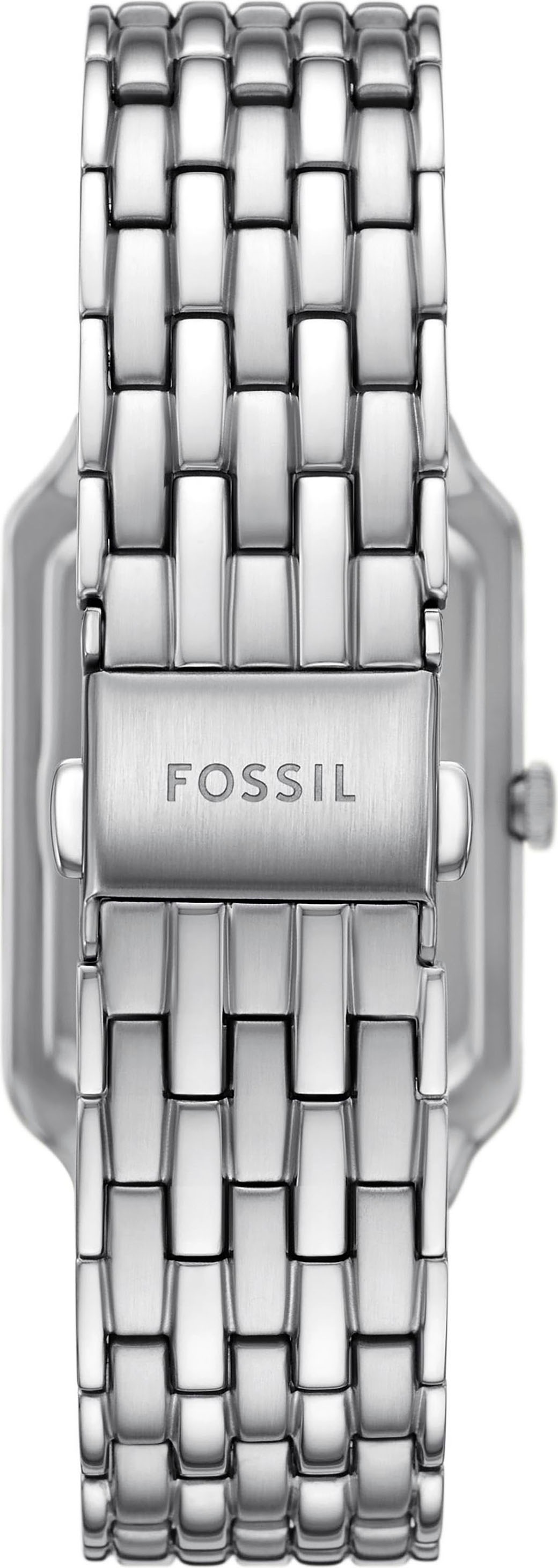 Fossil Quarzuhr »RAQUEL MOONPHASE«, Armbanduhr, Damenuhr, Edelstahlarmband, analog, Mondphase, Glassteine
