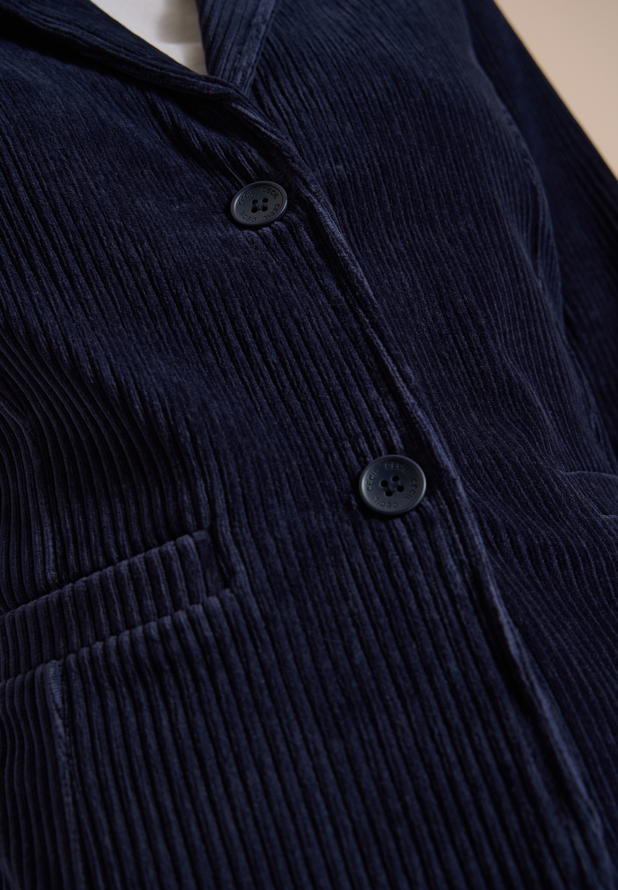 Cecil Jackenblazer Cordblazer mit Reverskragen