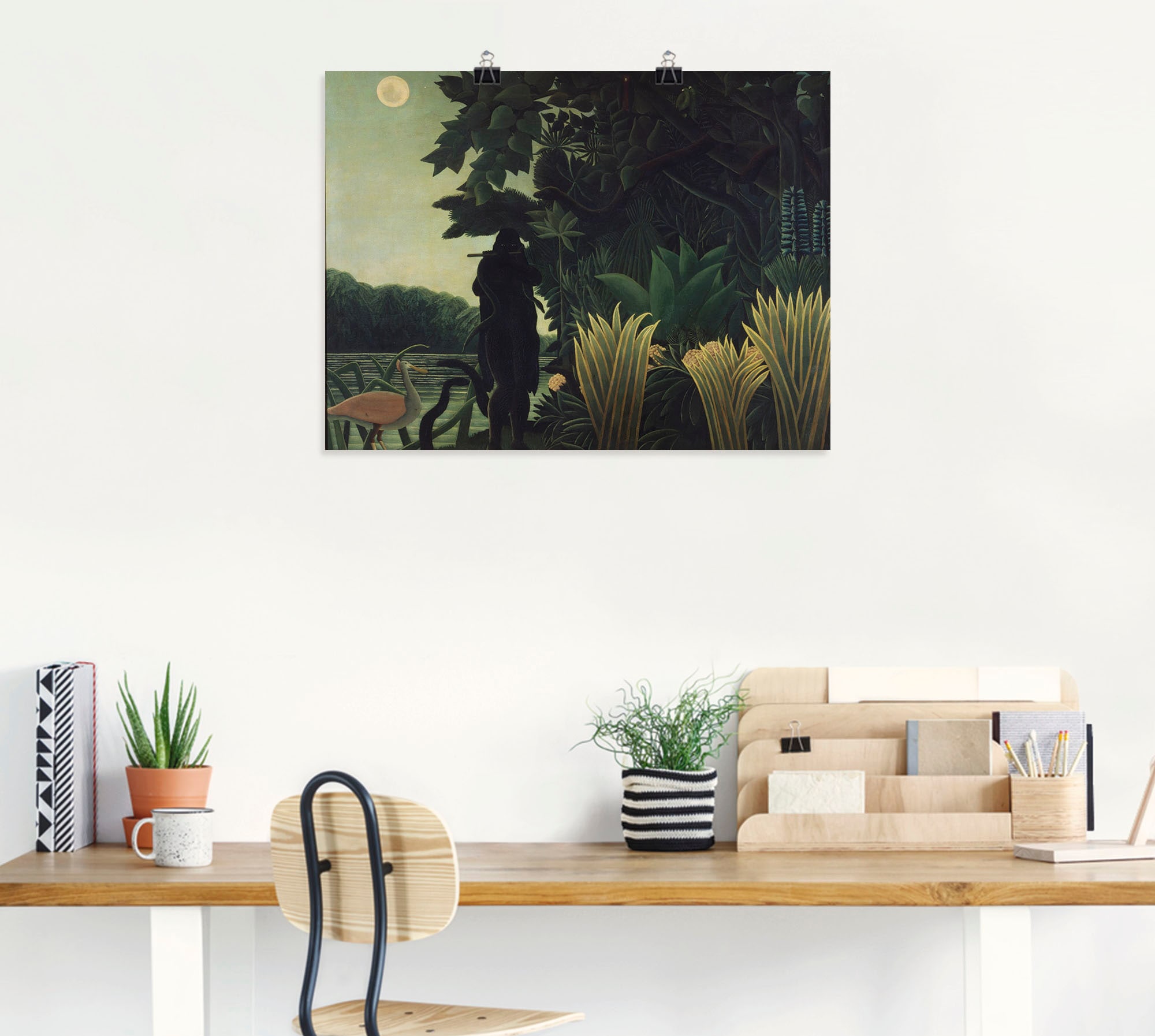 Artland Wandbild »Die Schlangenbeschwörerin. 1907«, Wald, (1 St.), als Alubild, Leinwandbild, Wandaufkleber oder Poster in versch. Größen