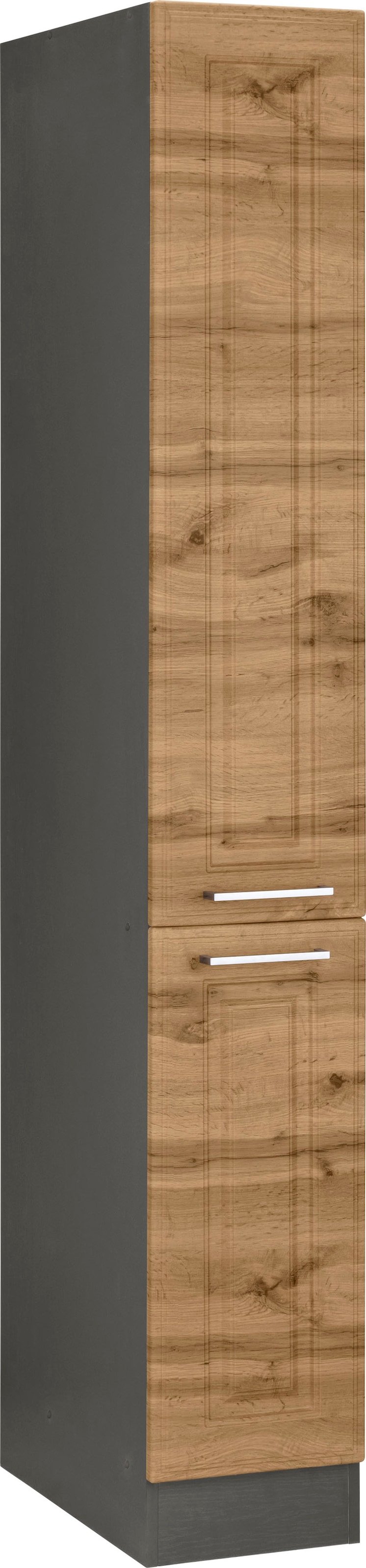 KOCHSTATION Apothekerschrank "KS-Stockholm", hochwertige MDF-Fronten, 200 cm hoch, viel Stauraum