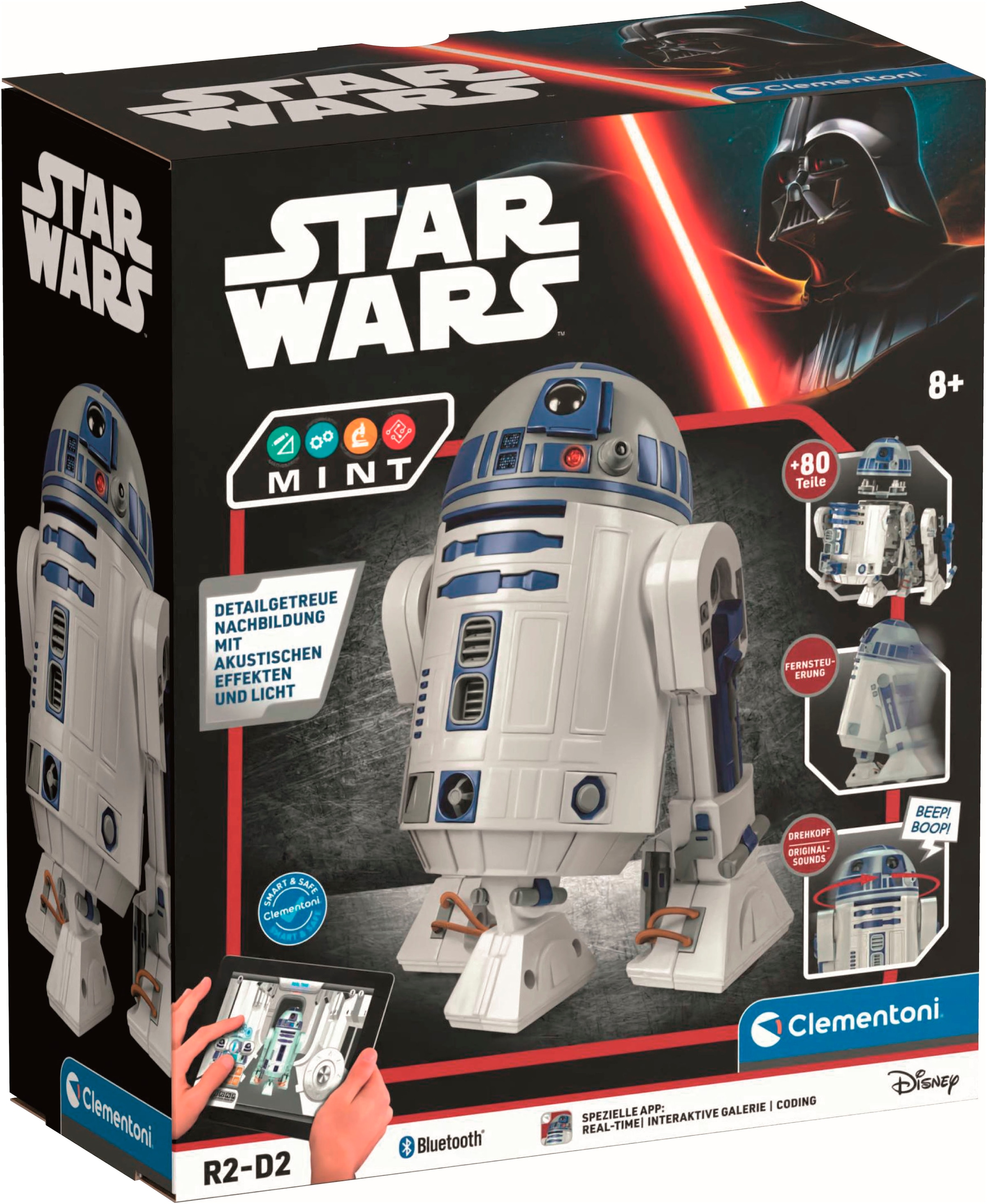 CLEMENTONI Kinder Roboter "Star Wars - R2-D2"bunt, Kunststoff, Roboter, mit Licht und Soundeffekt
