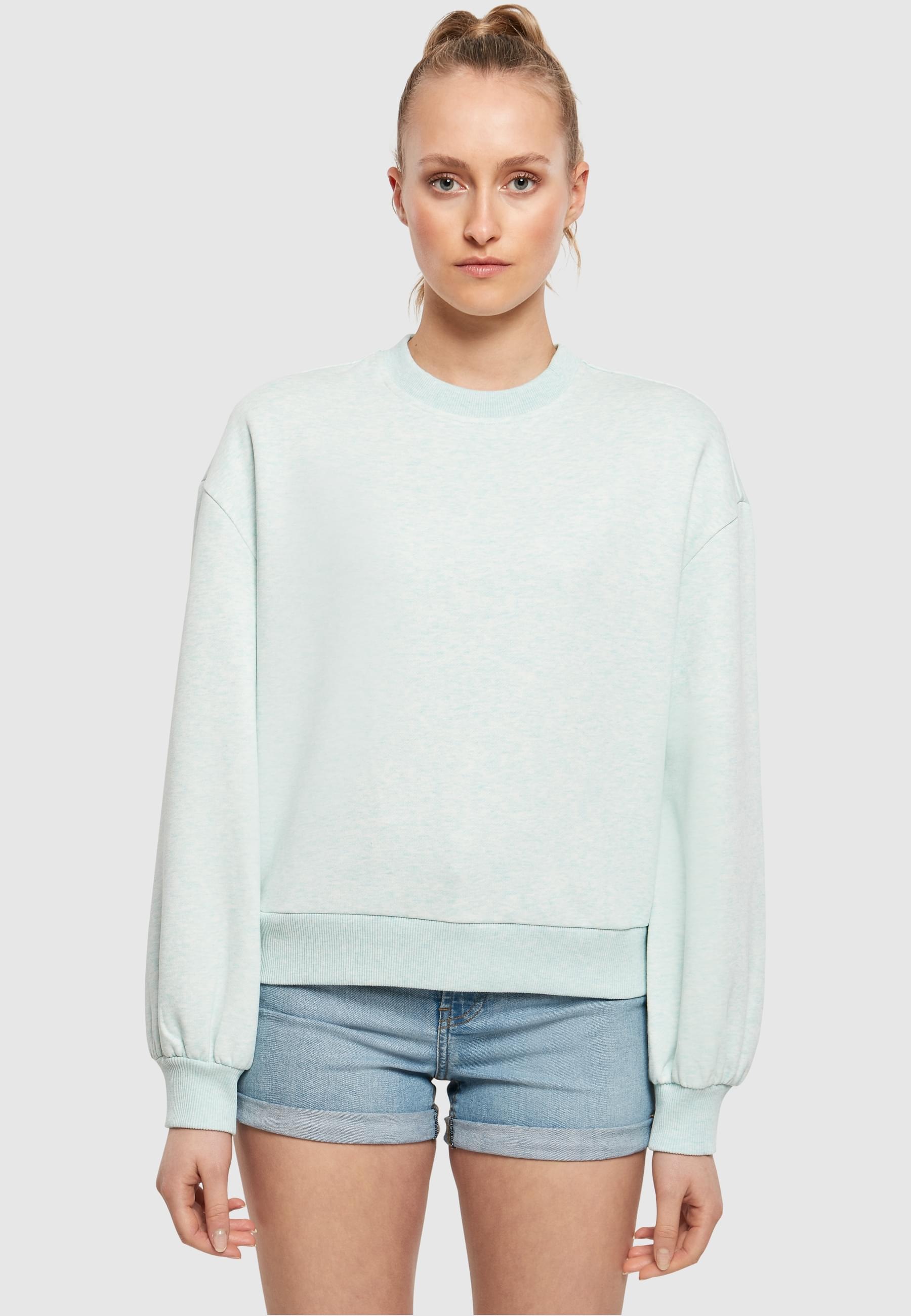 URBAN CLASSICS Sweater »Urban Classics Damen Ladies Oversized Color Melange Crewneck«, (1 tlg.)