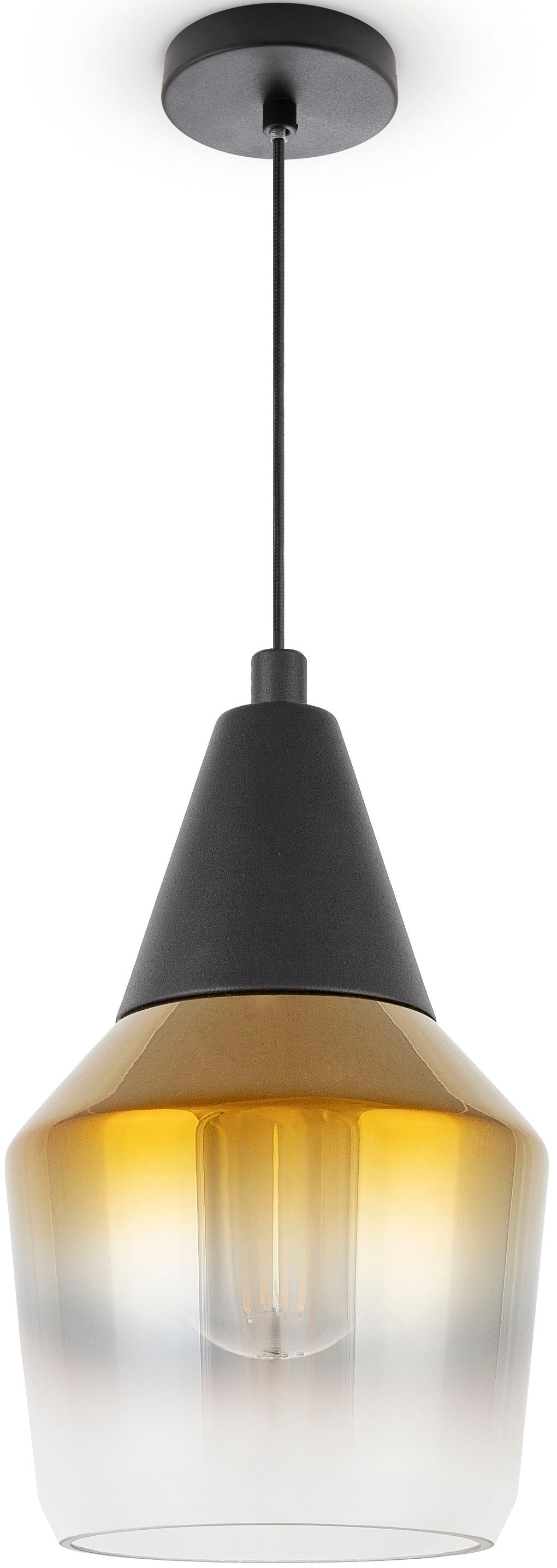 Paco Home Pendelleuchte BAUR Glas Modern | E27 Industrial Deckenlampe Vintage Esstisch »DIANA«, Lampenschirm
