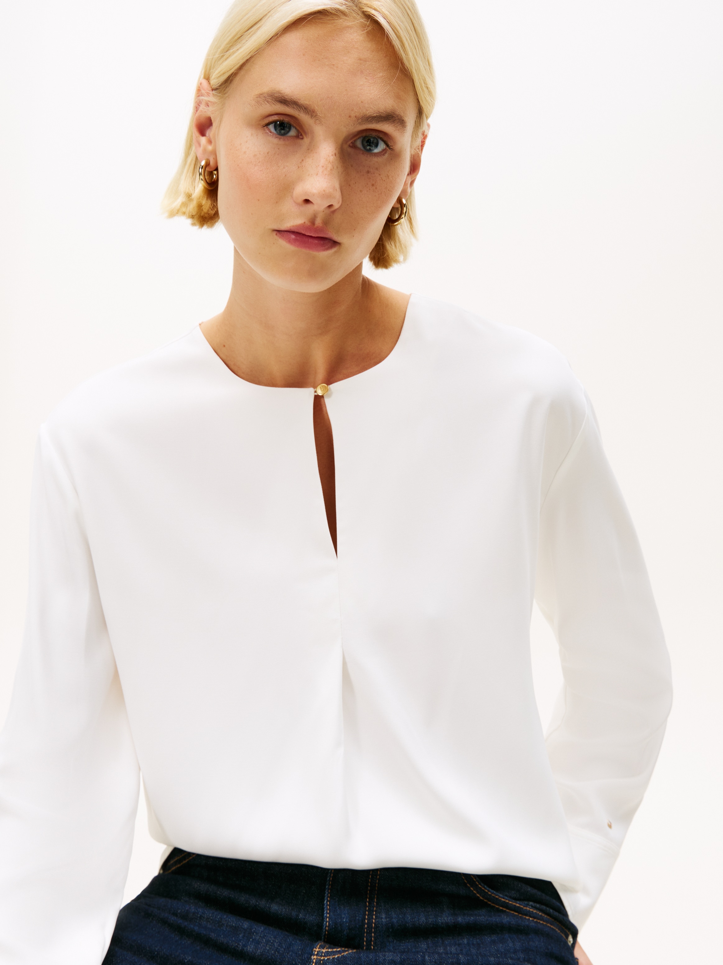 Tommy Hilfiger Shirtbluse »SOFT VIS LS RELAXED BLOUSE«