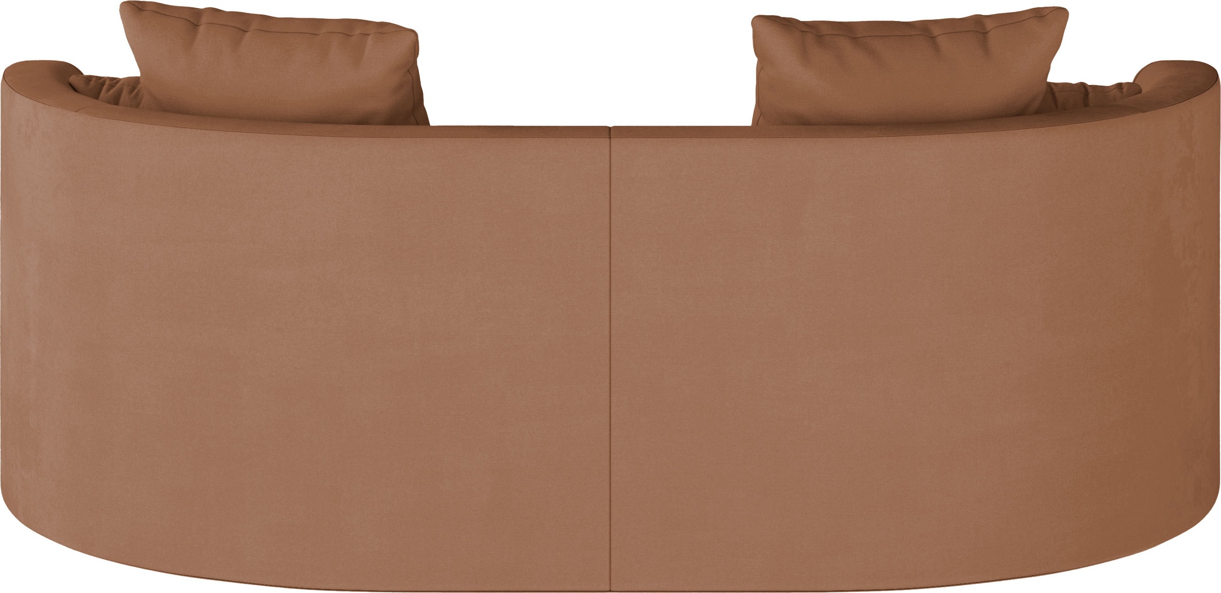 LeGer Home by Lena Gercke 2,5-Sitzer »ISALIE, rundes Loungesofa, mit Kissen, perfekt gepolstert«, moderne Stoffe, mit 4 Zierkissen, extra große Sitzfläche