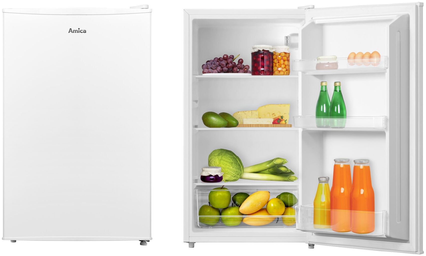 Amica Vollraumkühlschrank "VKS 351 151 W" 86,4 cm hoch 47,2 cm breit Abtauu günstig online kaufen