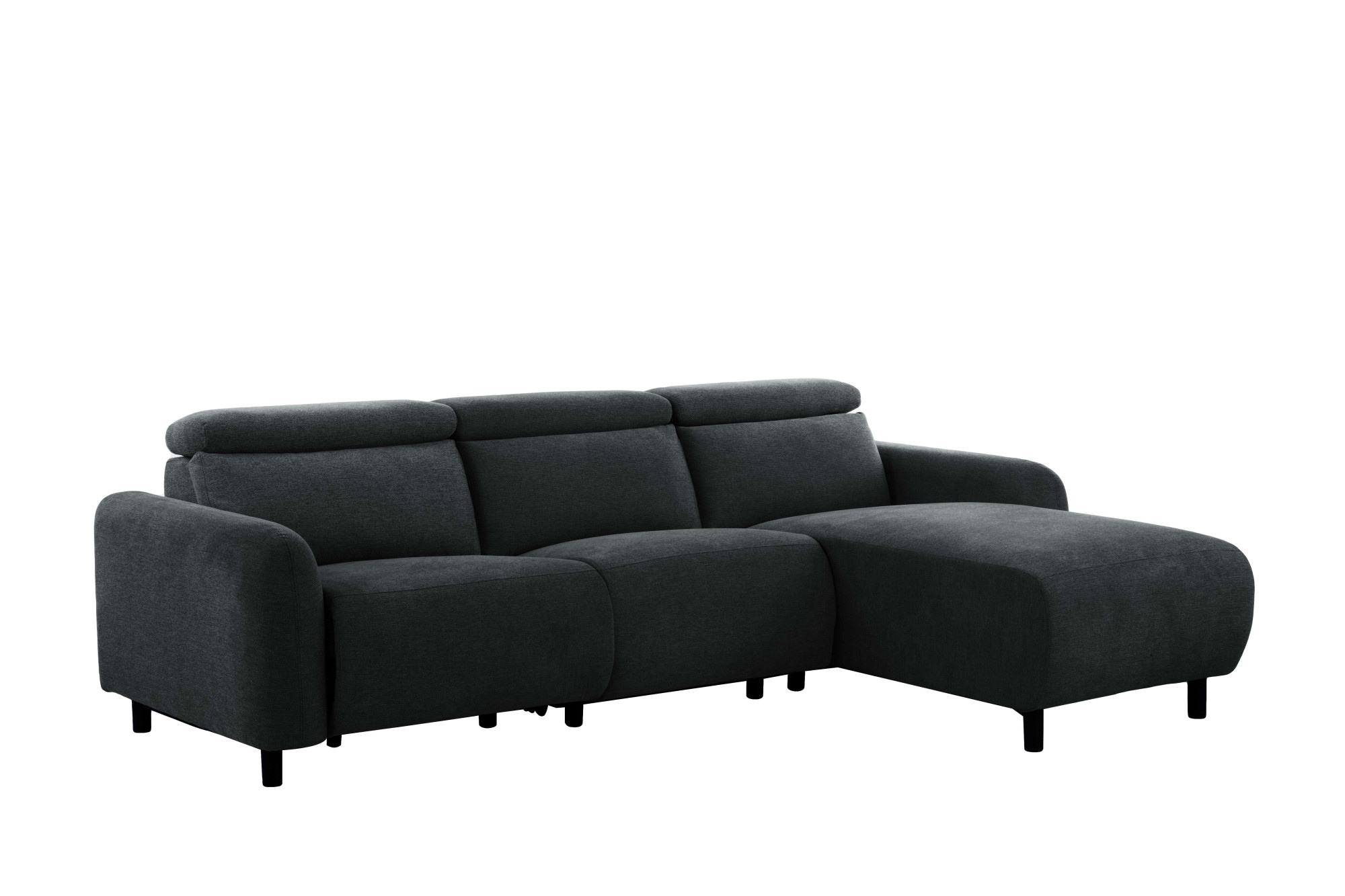 Home affaire Ecksofa »SKAANE Struktur, L-Form, 274 cm, manuelle u. elektrische Funktion,«, 274 cm, mit Kopfteilverstellung und man. oder elektr. Relaxfunktion