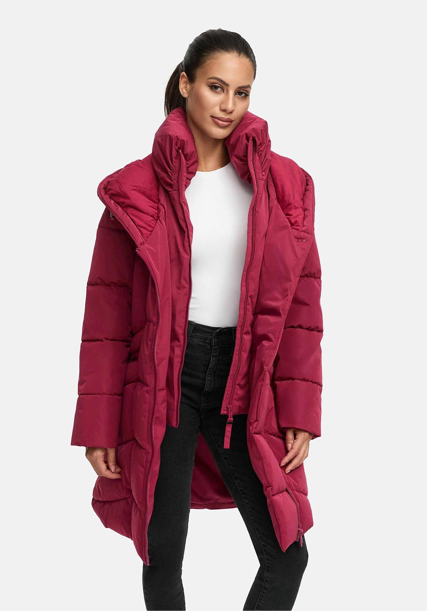 Marikoo Winterjacke »Virenaa«, mit extra hohem Kragen und warmem Fleecefutter