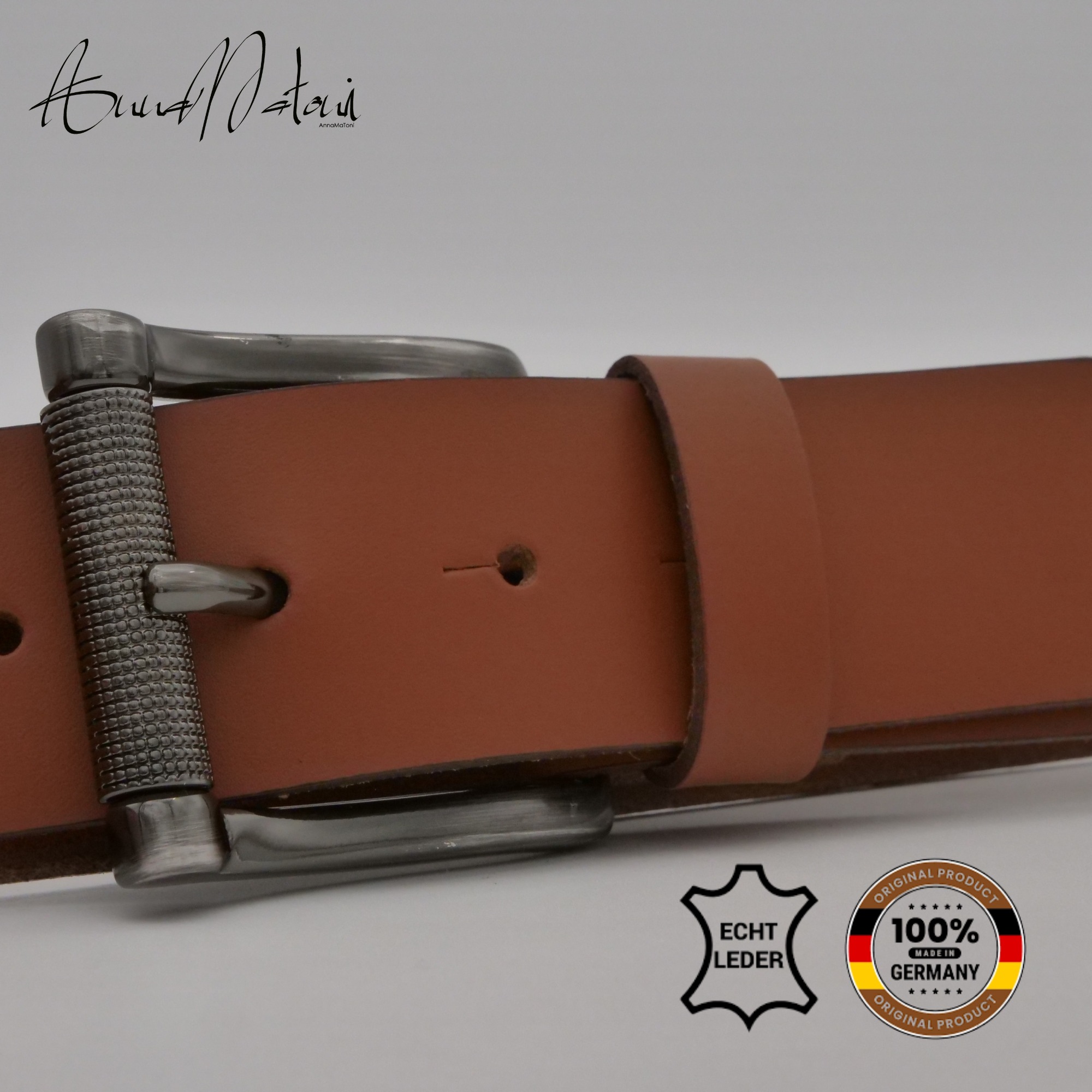 AnnaMatoni Ledergürtel »AnnaMatoni Herren Ledergürtel Zeitloses Design Gürtel 4cm breit«