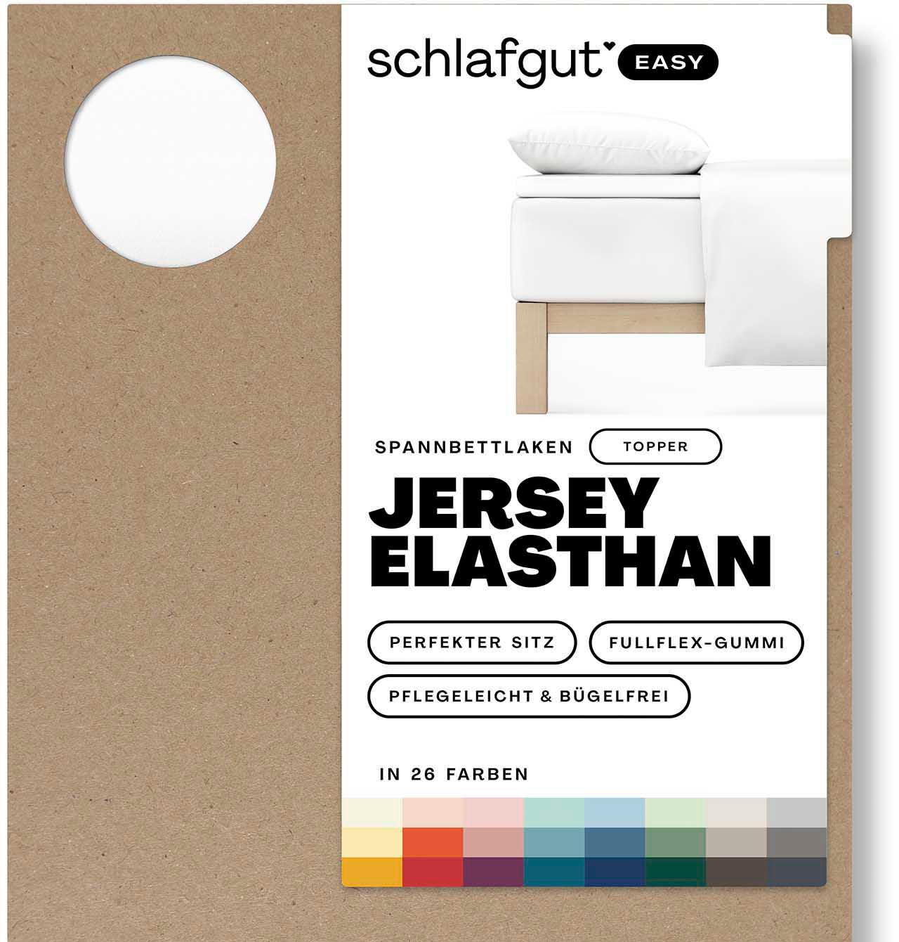 Spannbettlaken »EASY Jersey Elasthan Topper«, MADE IN GREEN by OEKO-TEX®