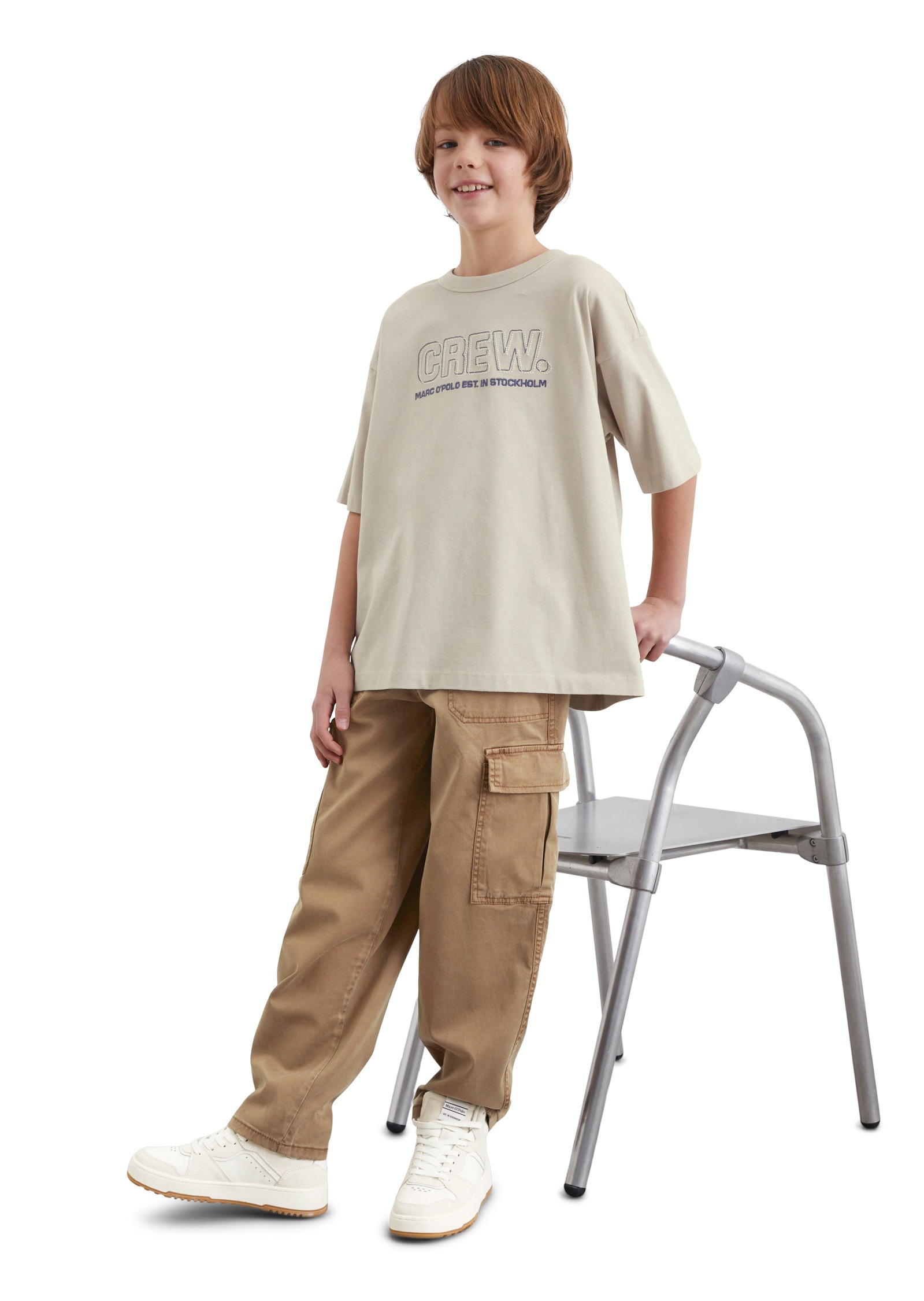 Marc O'Polo T-Shirt »mit gesticktem Brustprint«