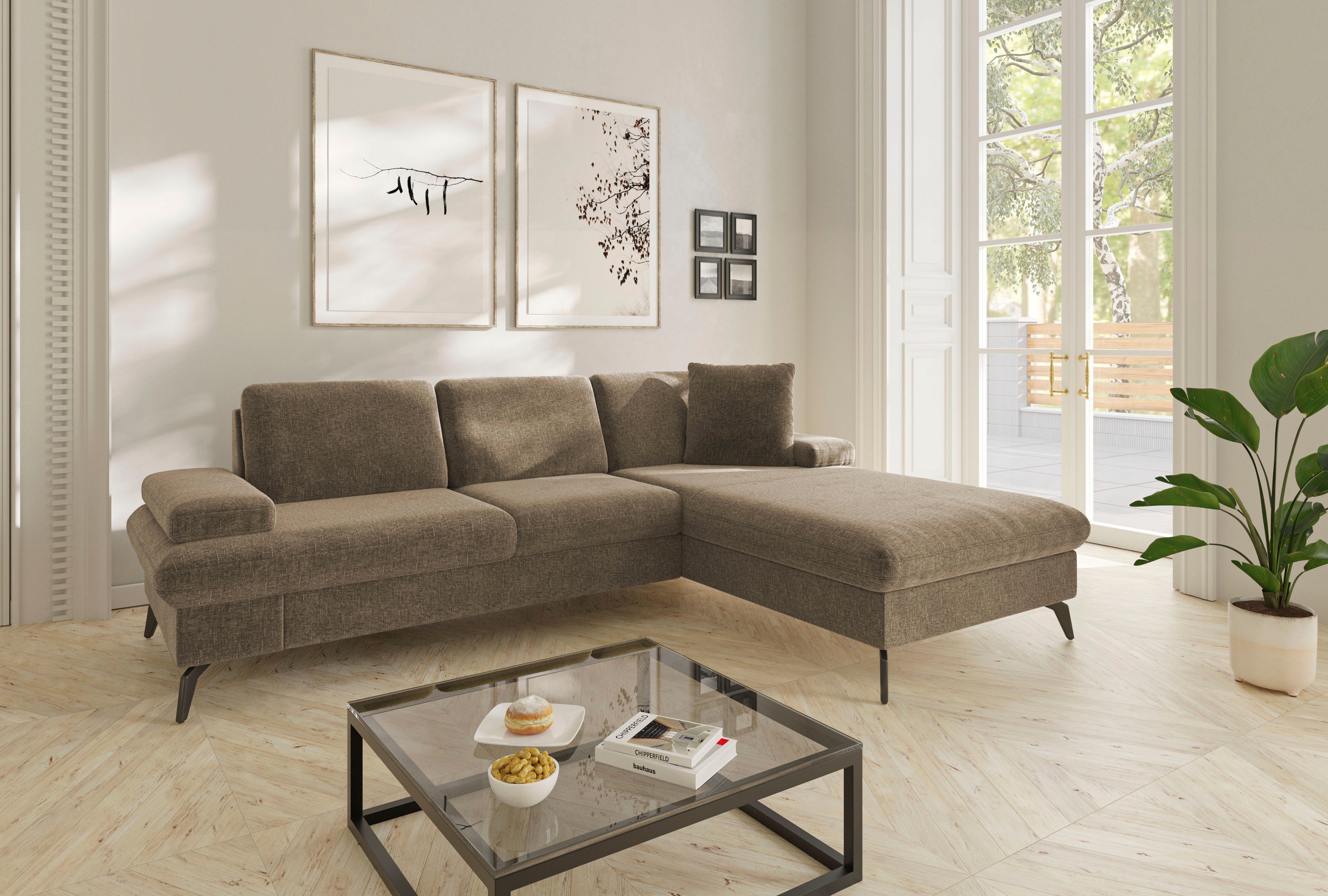 sit&more Ecksofa "Morris Jubi L-Form, B: 247 cm" mit Armteilfunktion & 1 Zi günstig online kaufen