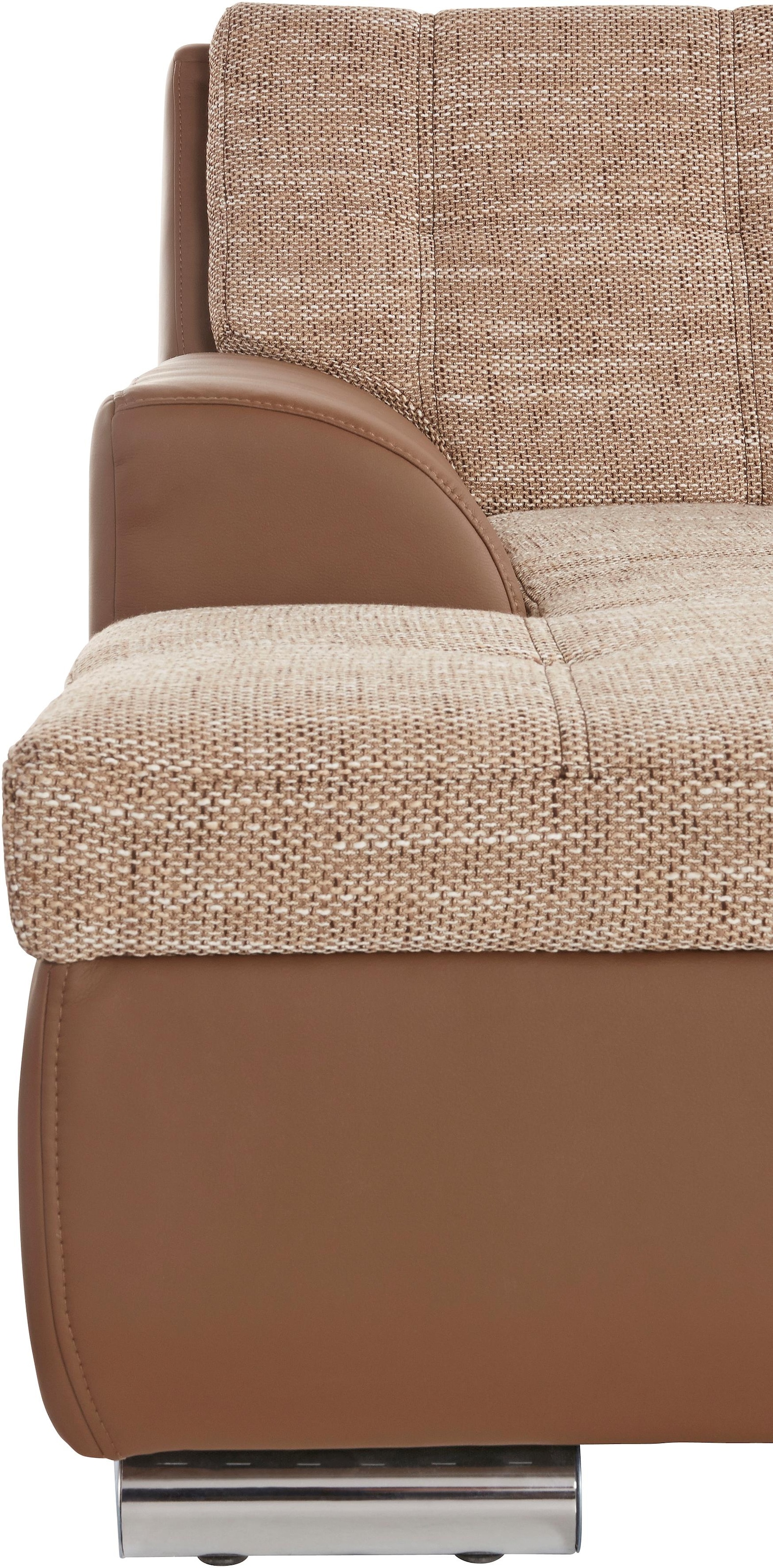 DOMO collection Wohnlandschaft »Treviso incl. Zierkissen, moderne Steppung, XXL: B/T/H: 364/201/83 cm«, wahlweise mit Bettfunktion, in vielen Bezugsarten auch in Cord U-Form