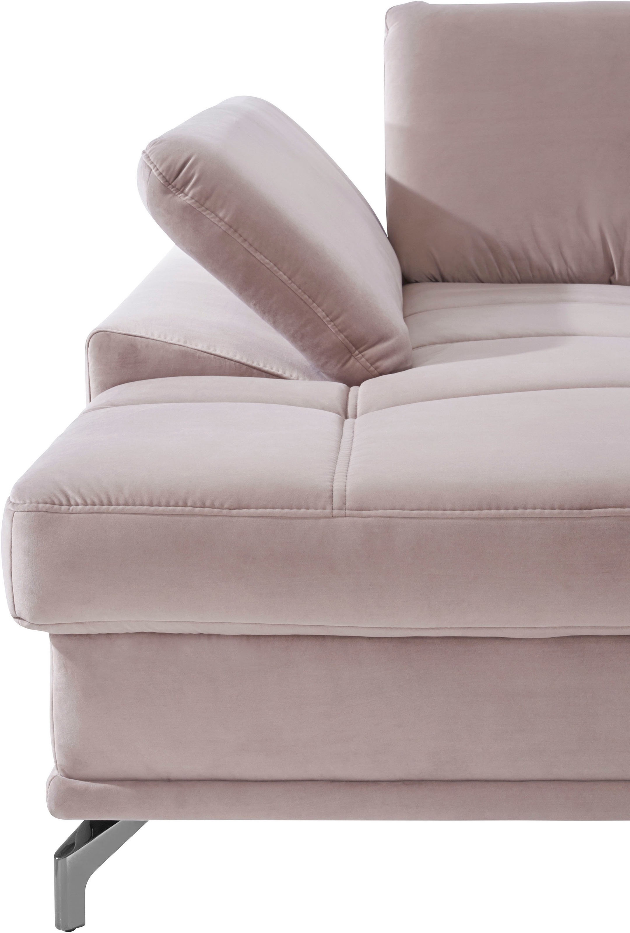 Places of Style Wohnlandschaft »Costello U-Form, mit Sitztiefenverstellung, Armteilverstellung und«, 3 Nierenkissen, optional Bettfunktion und Bettkasten