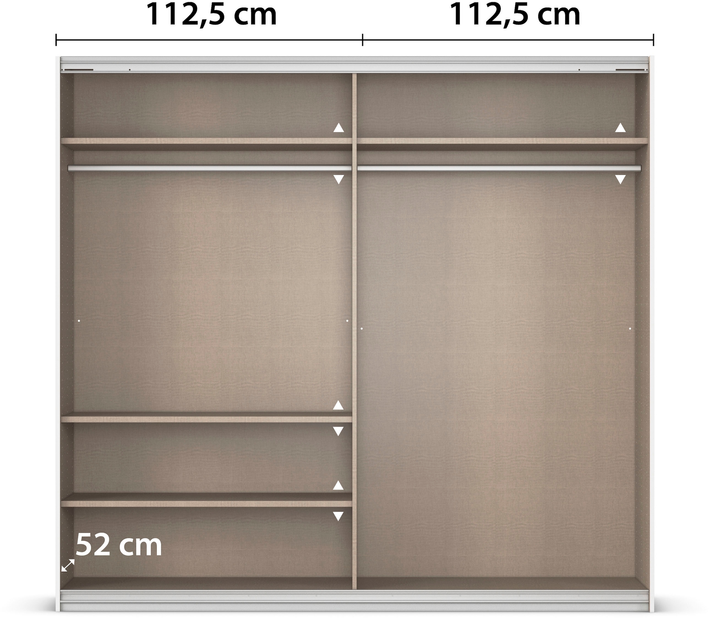 INOSIGN BY RAUCH Schwebetürenschrank »Kleiderschrank Schrank Garderobe Schlafzimmerschrank THANOS«, (in 3 verschiedenen Ausstattungen BASIC/CLASSIC/PREMIUM), Optional mit Spiegel, Metall-Griffleisten alufarben MADE IN GERMANY