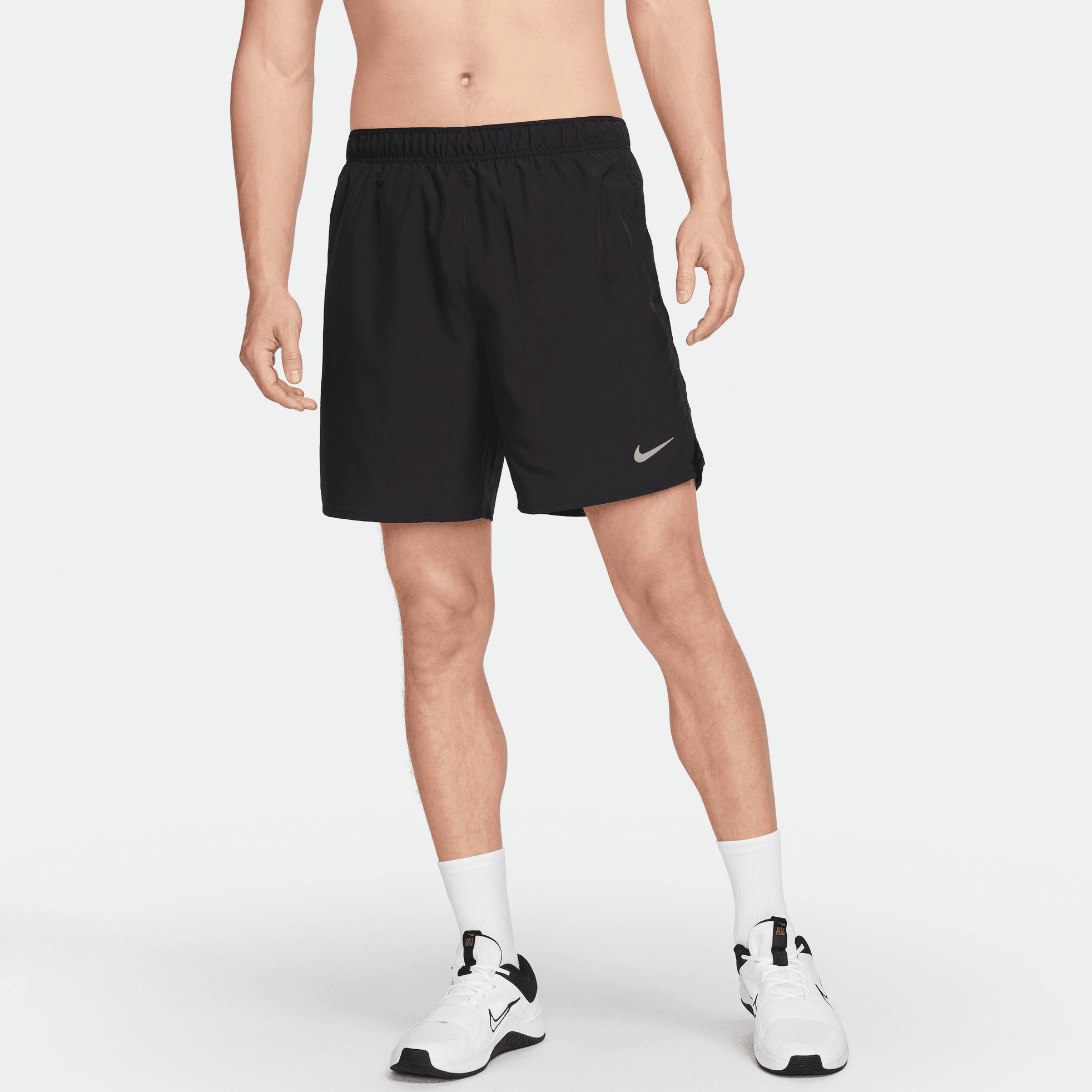 NIKE Herren Laufshorts "DRI-FIT CHALLENGER MENS 7" BRIEF-LI", schwarz, Gr. M, Obermaterial: 100% Polyester. Futter: 92% Polyester, 8% Elasthan, Hosen
