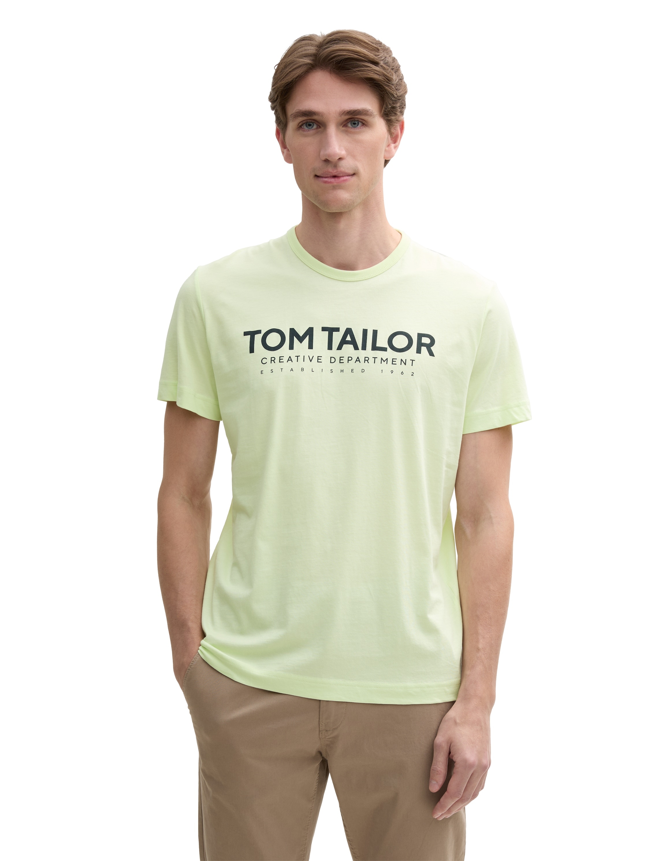 TOM TAILOR Rundhalsshirt, mit Logoprint