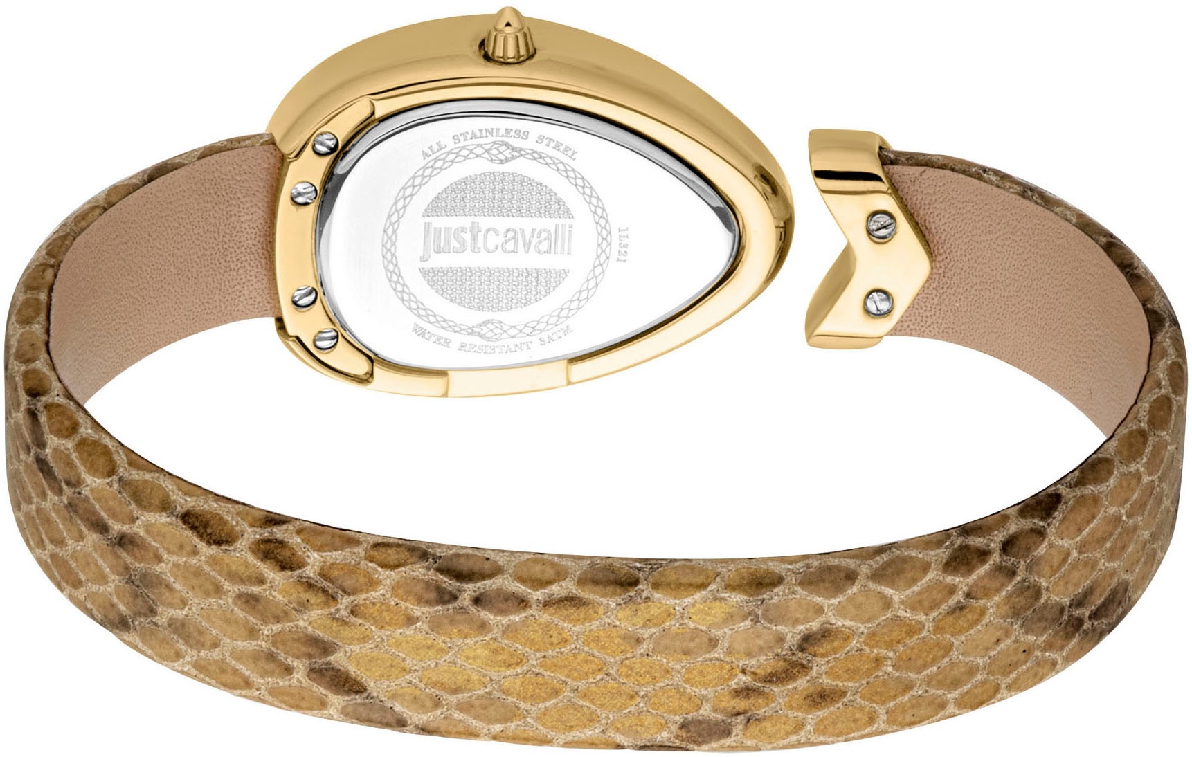 Just Cavalli Time Quarzuhr »Signature Snake«, Armbanduhr, Damenuhr, Kristallsteine