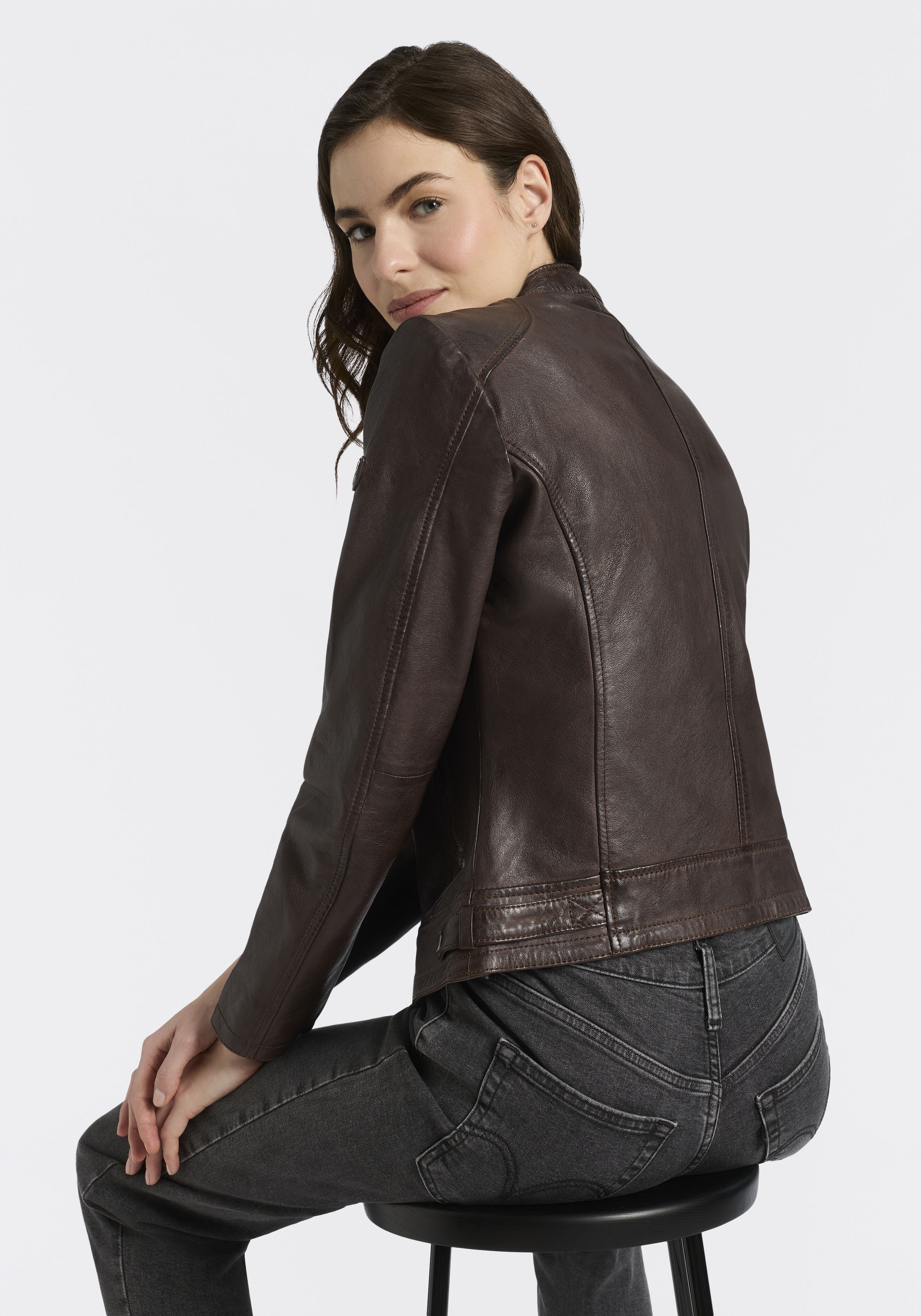 Thumbnail - Mauritius Lederjacke "MWYouvie" mit Stehkragen