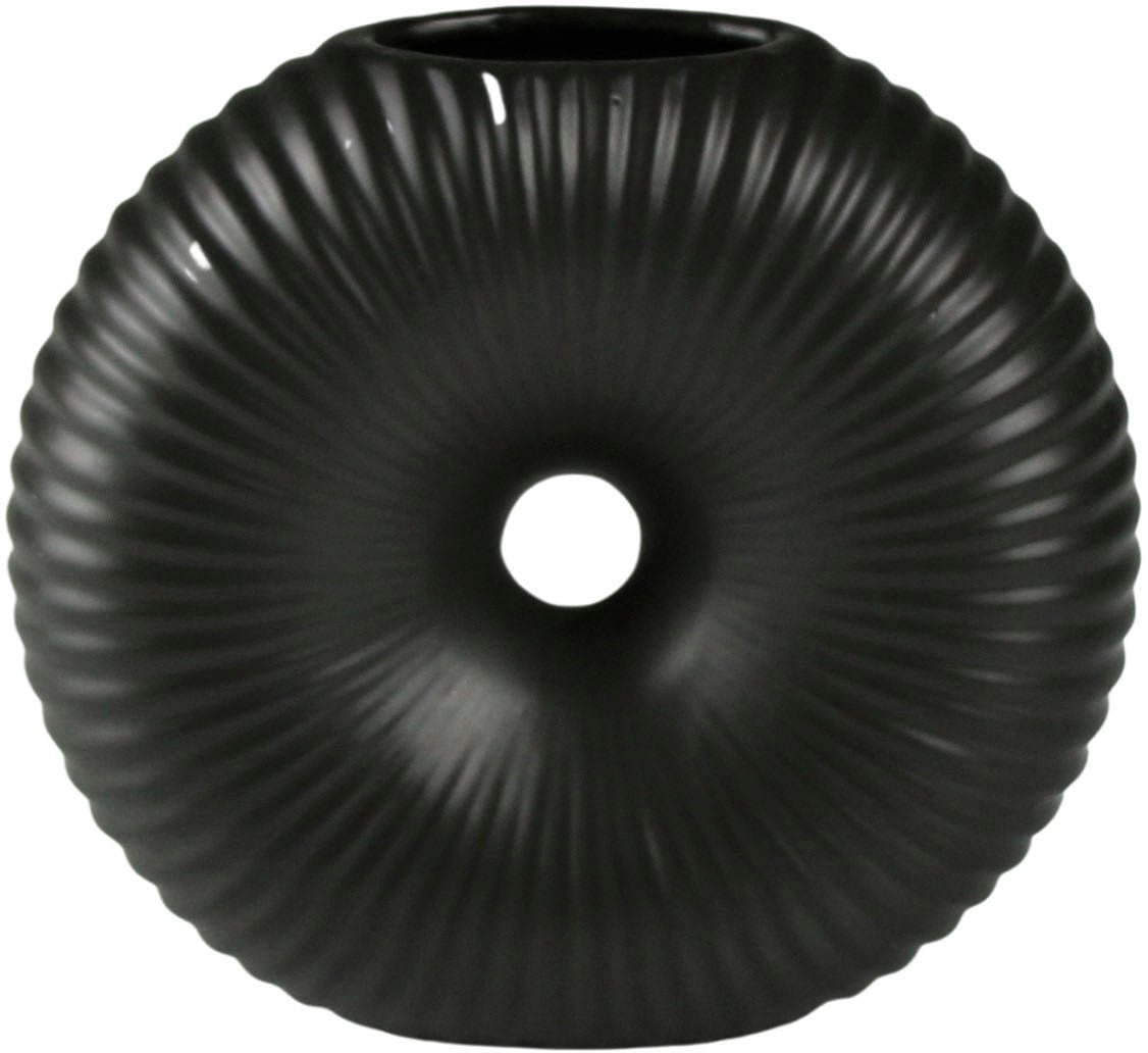 AM Design Tischvase "Blumenvase in runder Form" Dekovase aus Keramik, Höhe ca. 16 cm