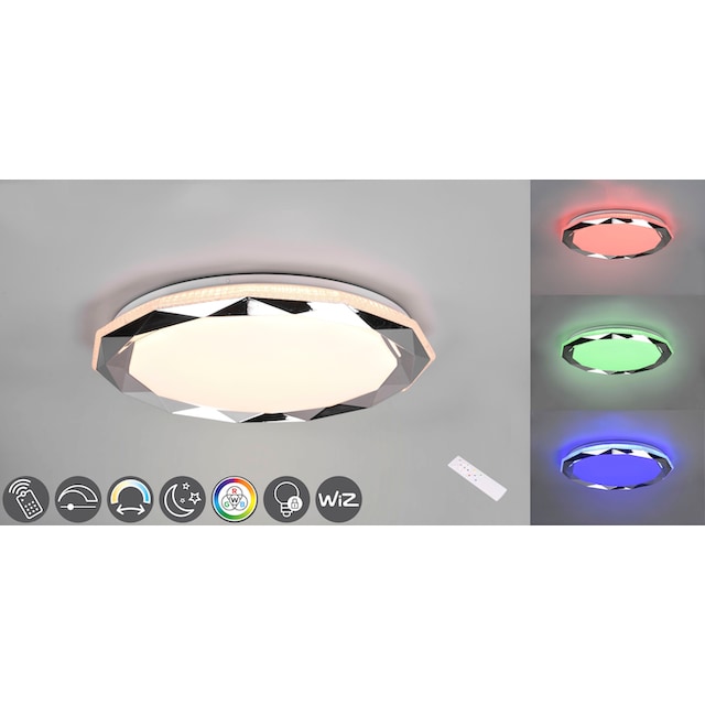 LED Deckenlampe Memory Smarthome Nachtlicht »Ando«, RGBW Leuchten Fernbedienung BAUR 1 flammig-flammig, TRIO Deckenleuchte WiZ | dimmbar