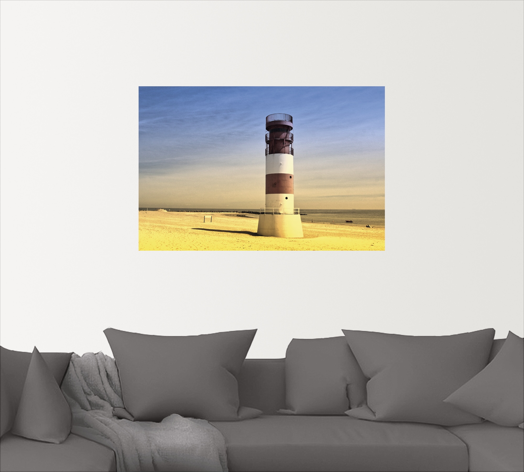 Artland Wandbild »Leuchtturm auf Helgoland Düne«, Gebäude, (1 St.), als Alubild, Leinwandbild, Wandaufkleber oder Poster in versch. Größen