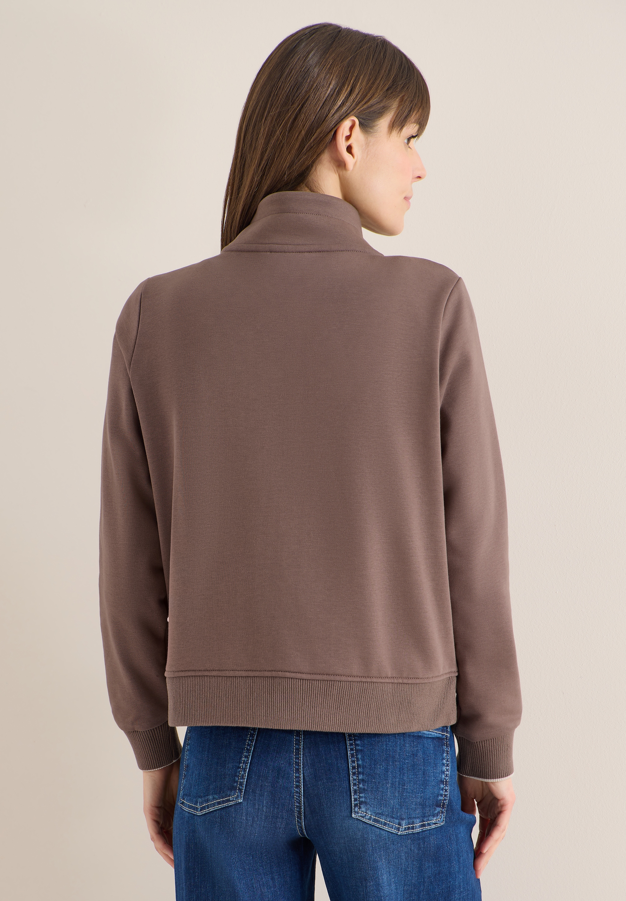 Cecil Sweatjacke mit Stehkragen