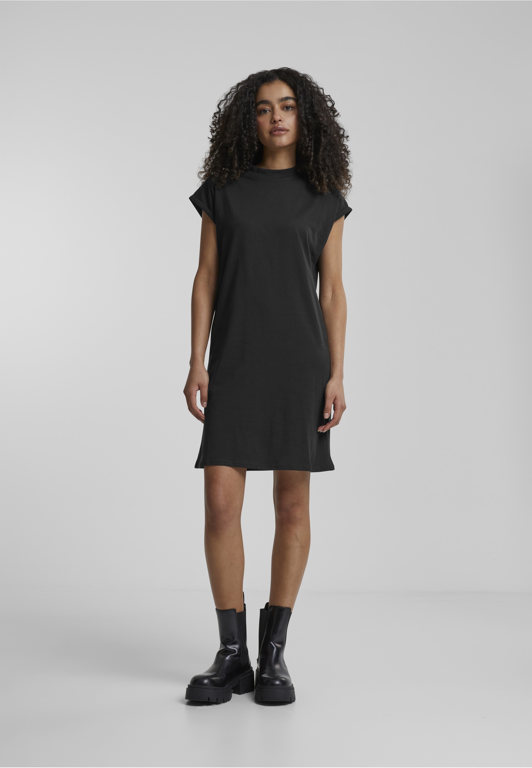 URBAN CLASSICS Shirtkleid »Urban Classics Damen Ladies Turtle Extended Shoulder Dress« 1 Stk. tlg.