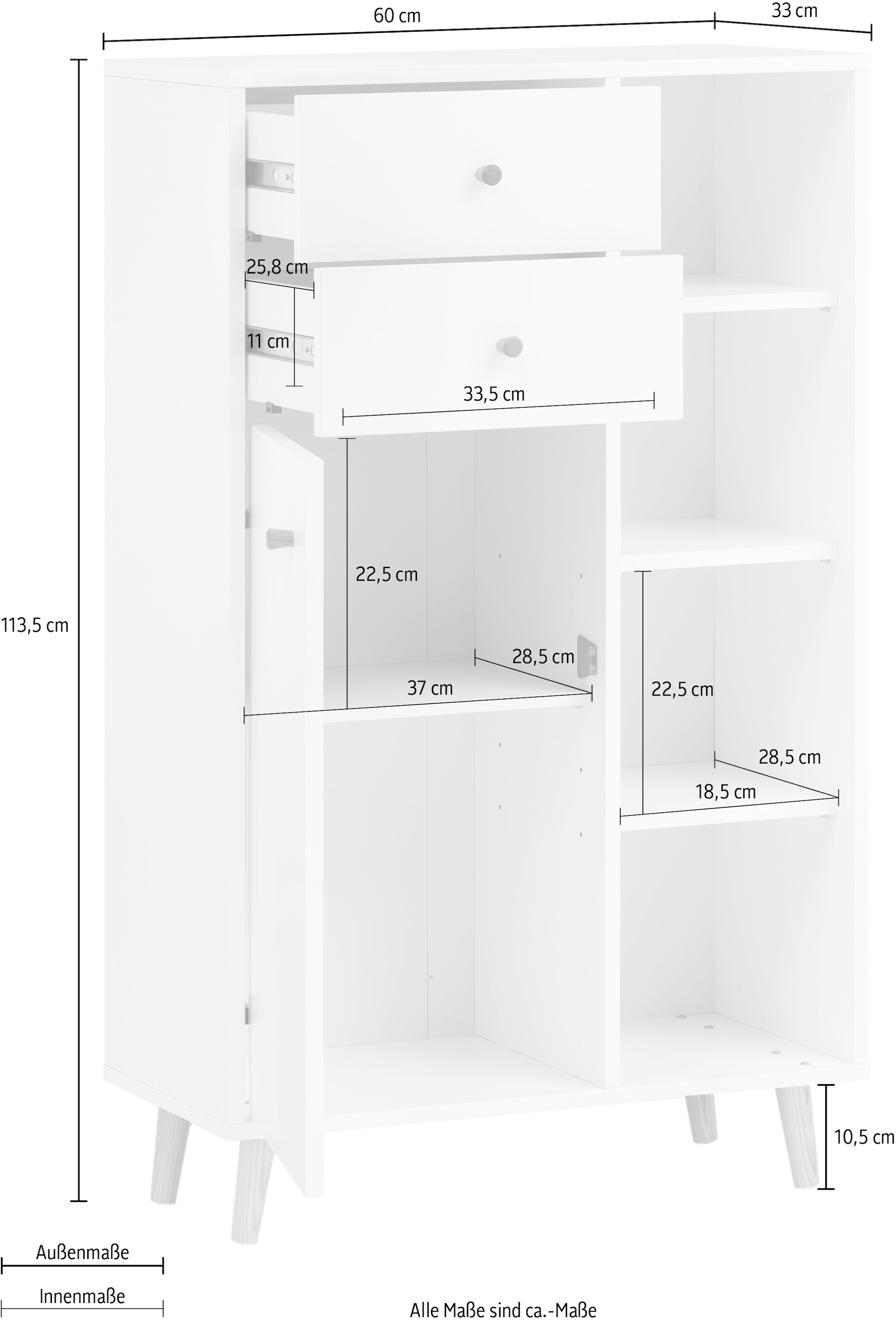 Schildmeyer Midischrank »Bjarne«, Breite 60,2 cm