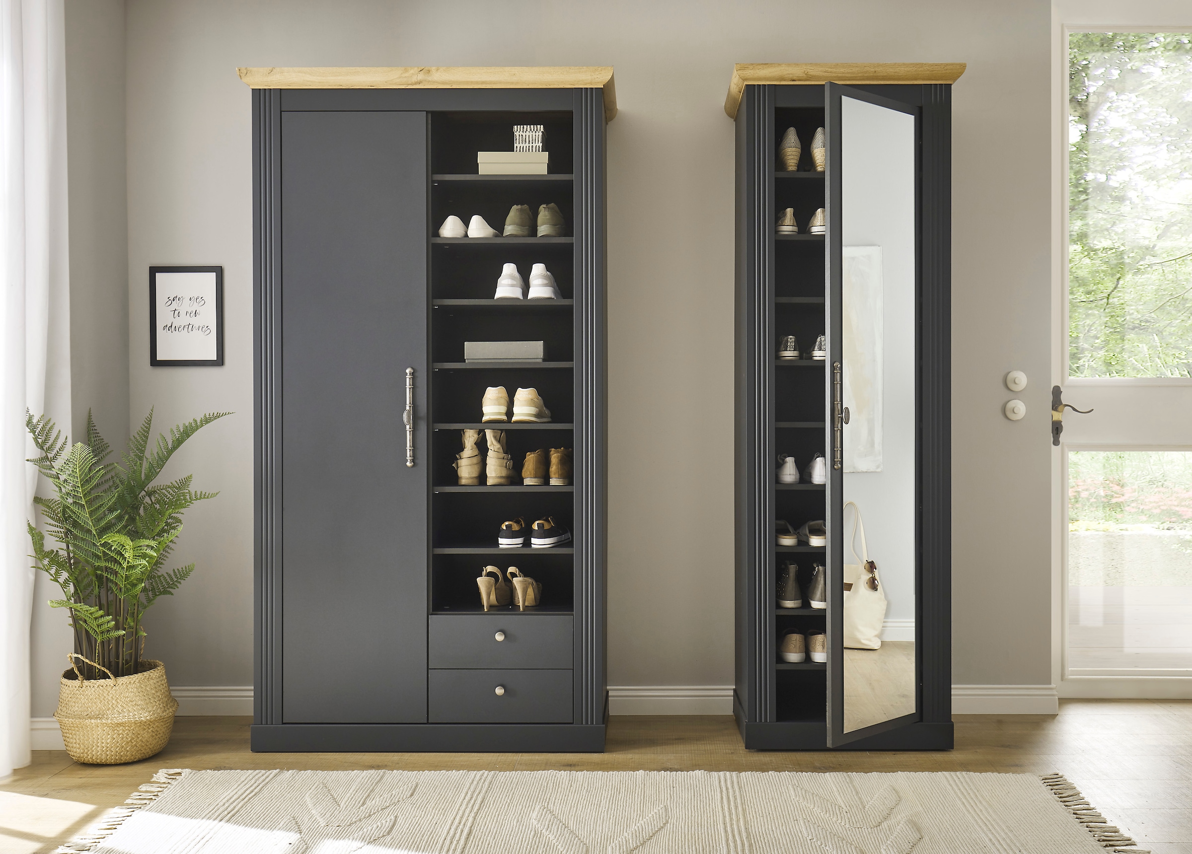 Home affaire Garderobenschrank »WESTMINSTER TOPSELLER!«, (Breite ca. 108 cm), im romantischen Landhausstil