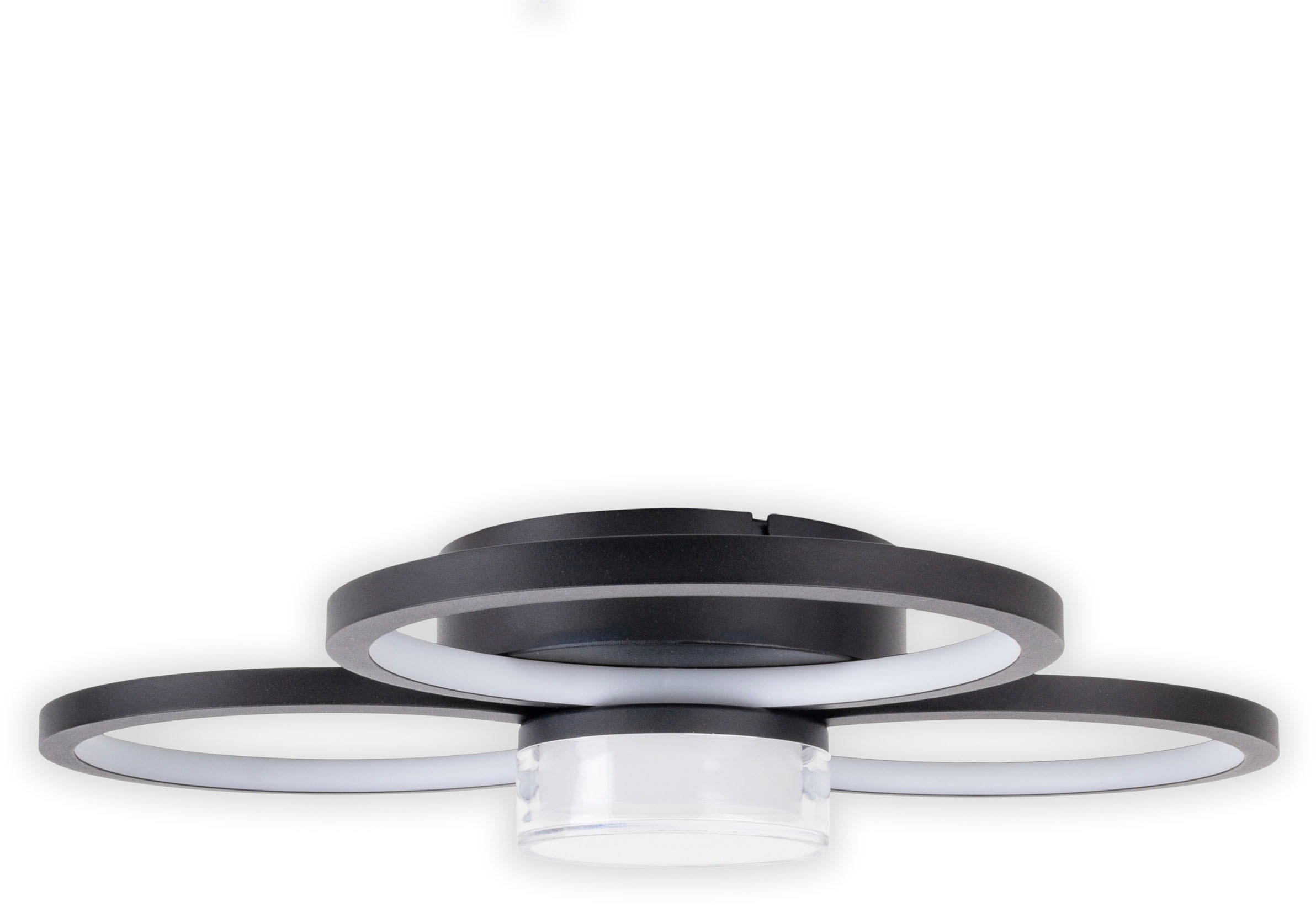 näve LED Deckenleuchte »Cimo«, 1 flammig, Leuchtmittel LED-Modul | LED wechselbar, stufenweise dimmbar per Wandschalter, Lichtfarbe warmweiß, schwarz