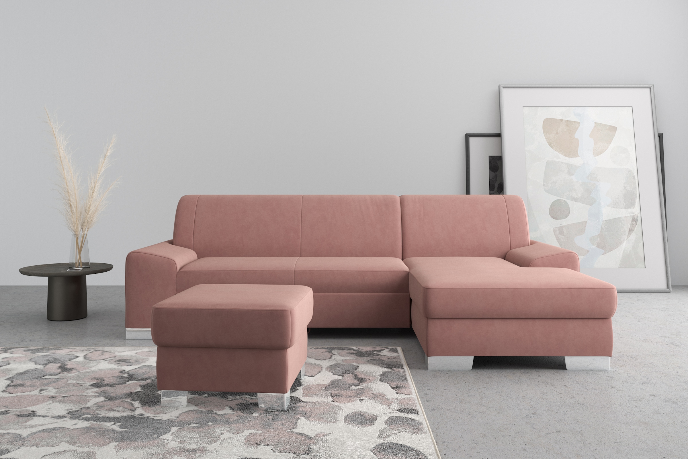 DOMO collection Ecksofa "Anzio L-Form", wahlweise mit Bettfunktion und Fede günstig online kaufen