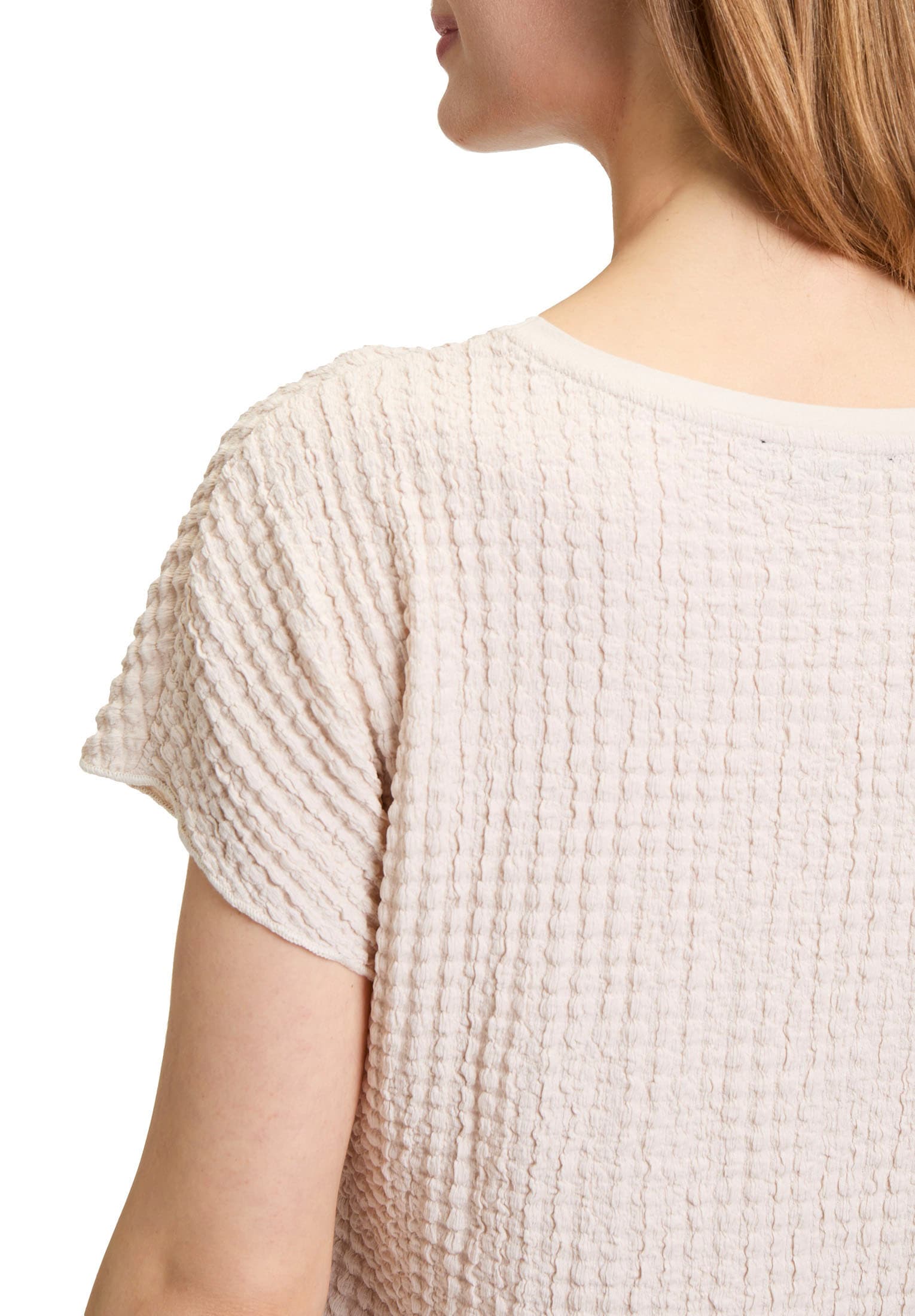 Betty Barclay Kurzarmshirt »Betty Barclay Strukturshirt mit U-Boot-Ausschnitt«, (1 tlg.), Material