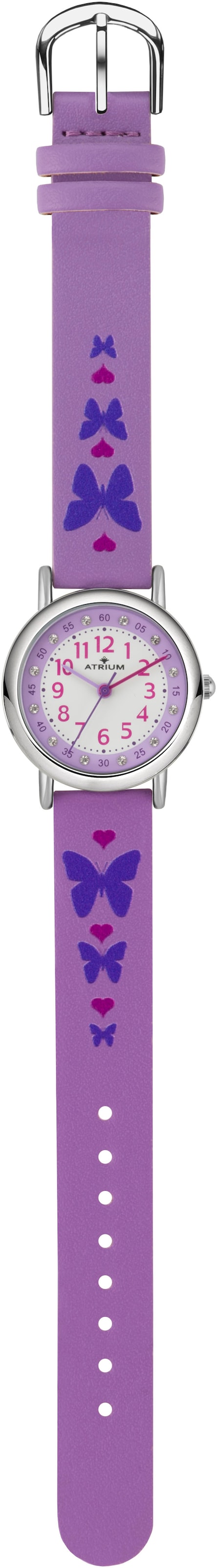 Atrium Quarzuhr, Armbanduhr, Kinderuhr, Mädchenuhr, Lernuhr, Geschenkidee, Schulanfang