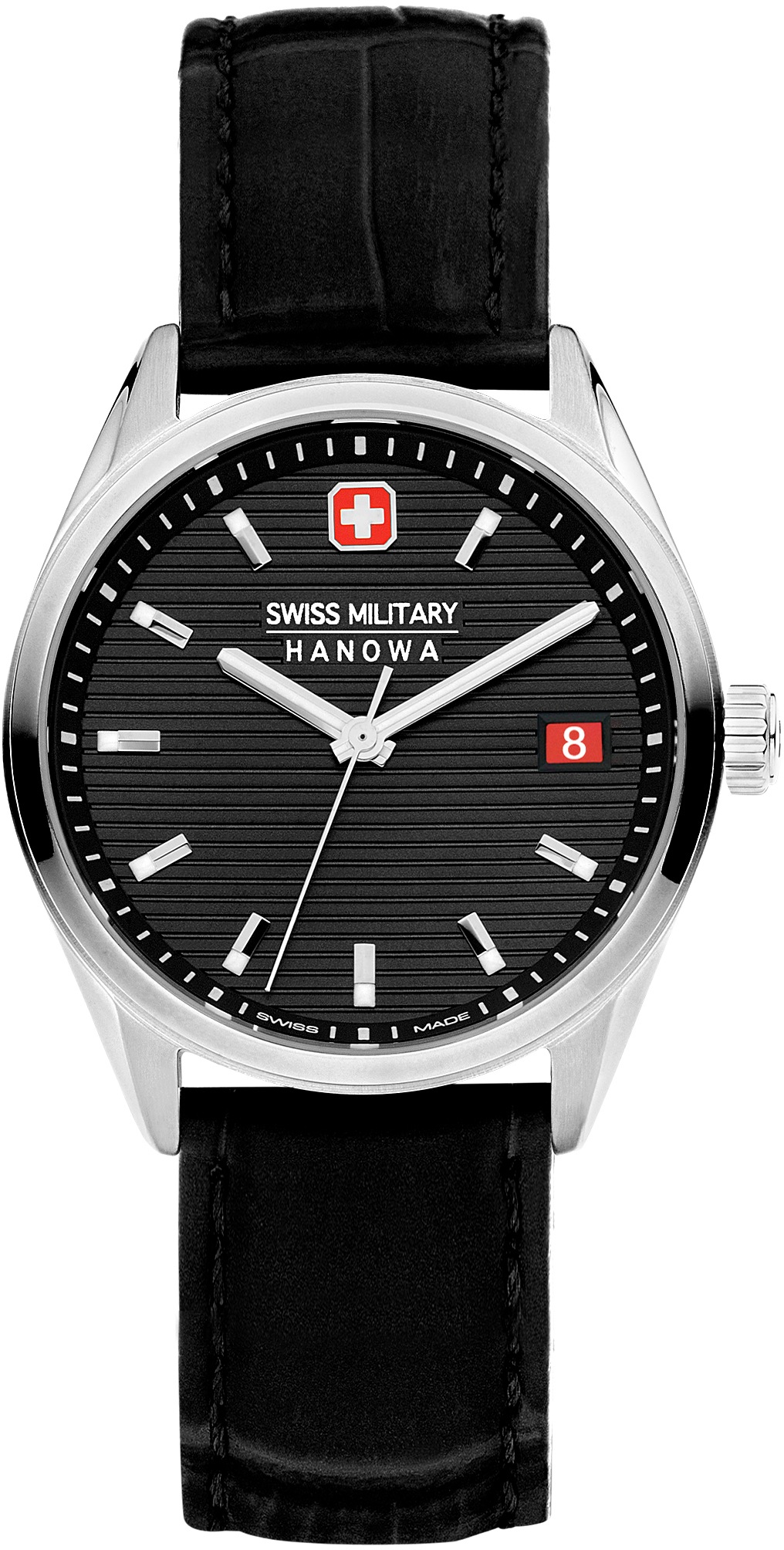 Swiss Military Hanowa Schweizer Uhr »ROADRUNNER LADY, SMWLB2200204«, Quarzuhr, Armbanduhr, Damenuhr, Swiss Made, Datum, Saphirglas, analog