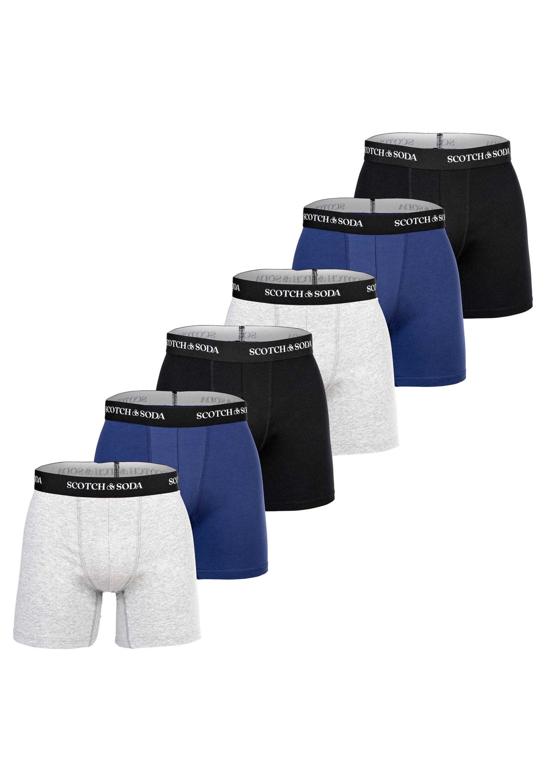 Scotch & Soda Boxershorts "Boxershort Solid Cotton Stretch 6er Pack" günstig online kaufen