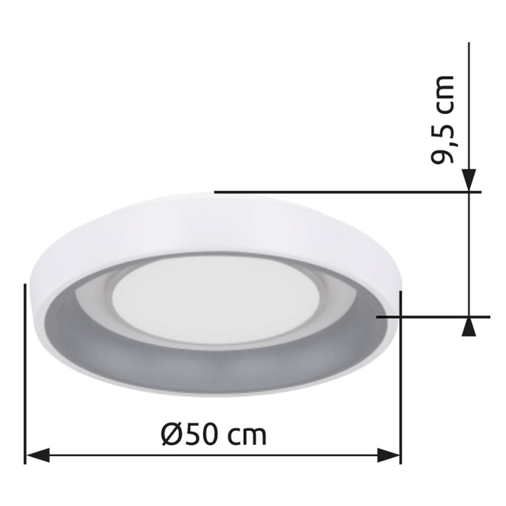 GLOBO LIGHTING LED Deckenleuchte »TABANO« LED-Modul 1 Stk. Deckenlampe/rund/Wohnzimmer/Schlafzimmer/elegant