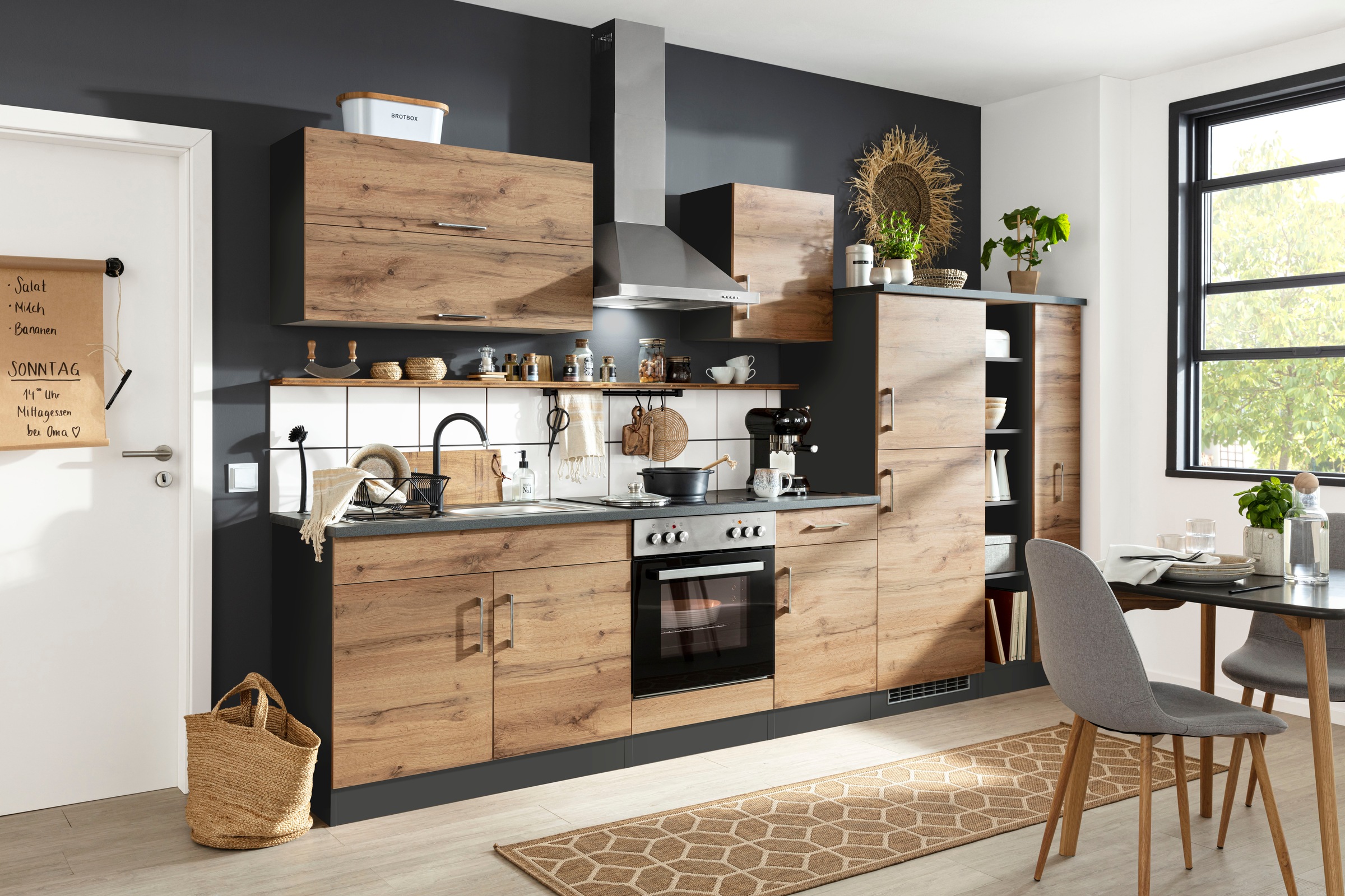 KOCHSTATION Küchenzeile »KS-Colmar«, mit E-Geräten, Breite 330 cm