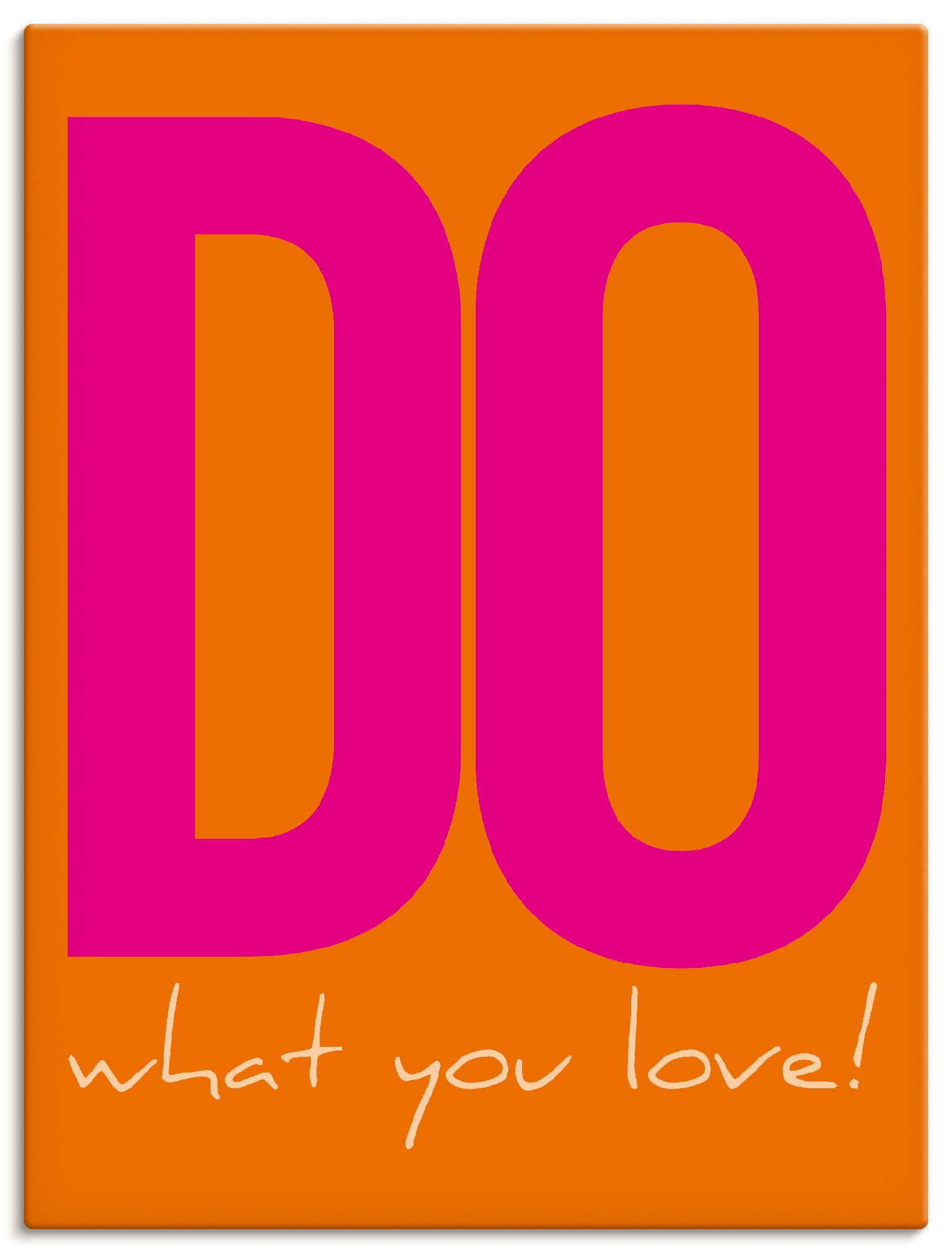ARTLAND Do what you love Wall Art Orange 30x40cm