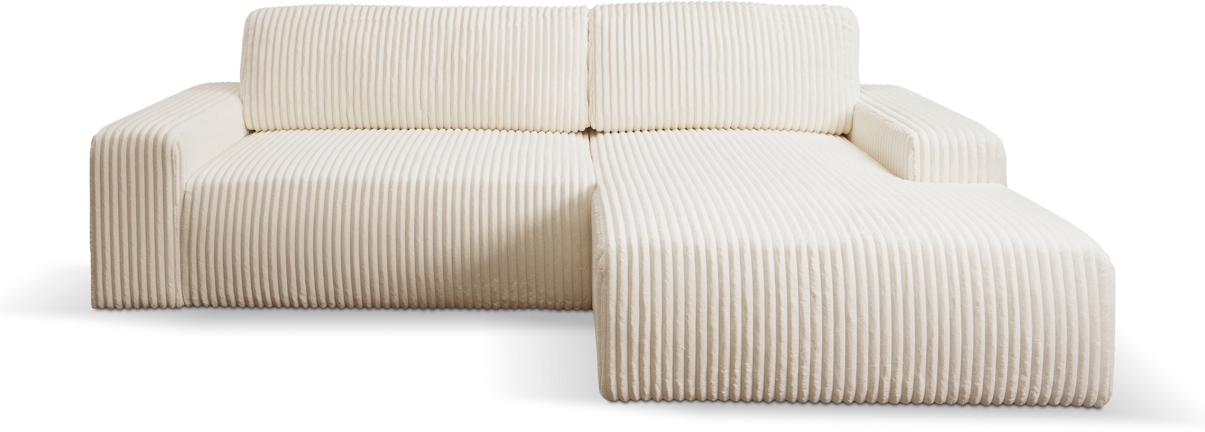 Ecksofa »Hugo-L L-Form«, Design Ecksofa in Cord mit Schlaffunktion & Bettkasten