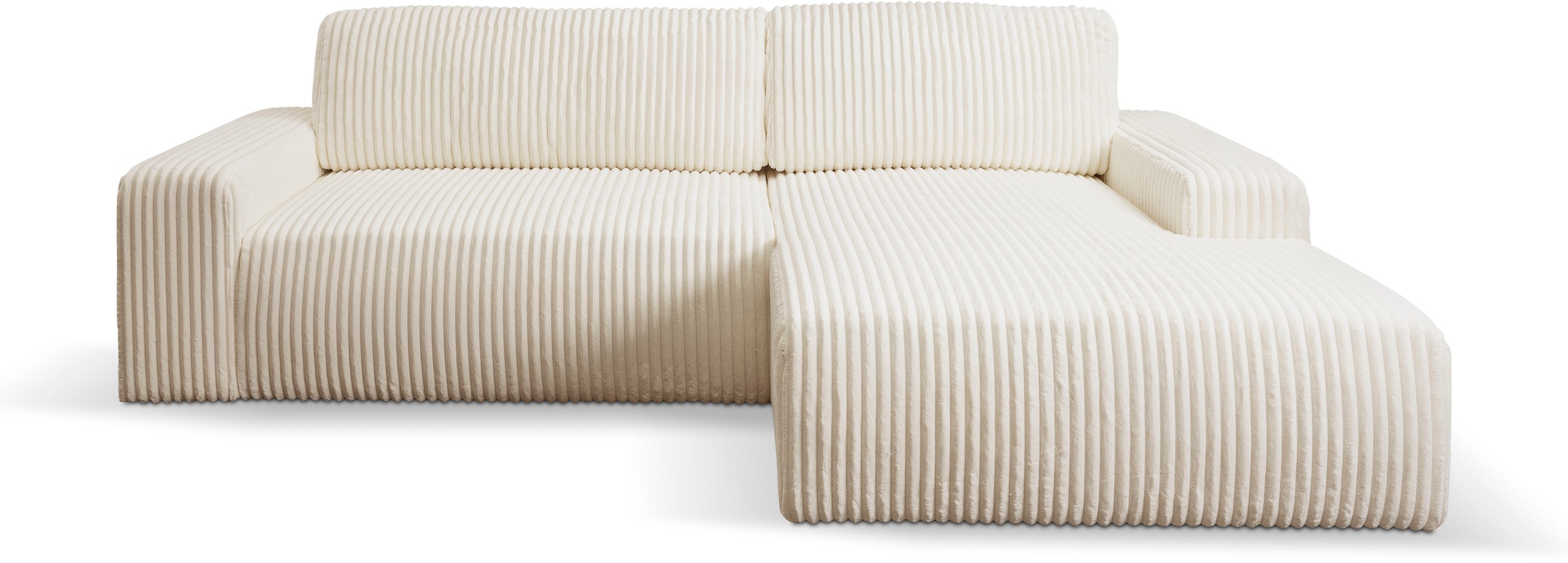 WERK2 Ecksofa "Rotterdam-L, kuschelweicher Cord oder Breitcord, L-Form, Bre günstig online kaufen