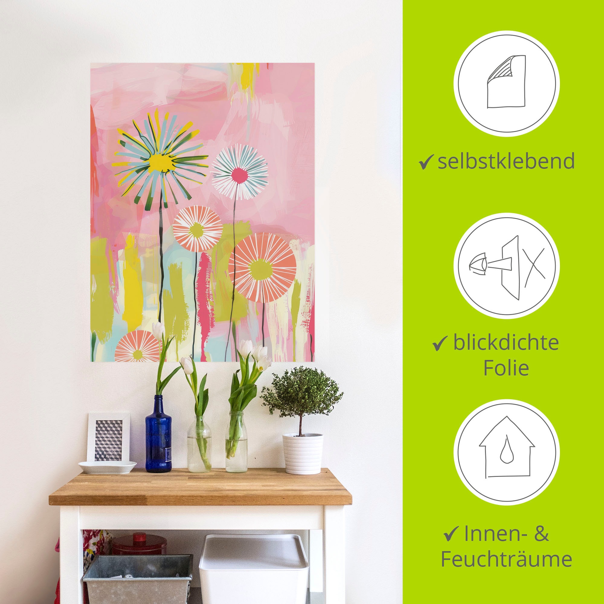 Wandbild ARTLAND "Zarte Töne", farbe bild(er): farbig, B:60cm H:80cm, Bilder, als Alubild, Leinwandbild, Poster, Wandaufkleber in verschied. Größen 2