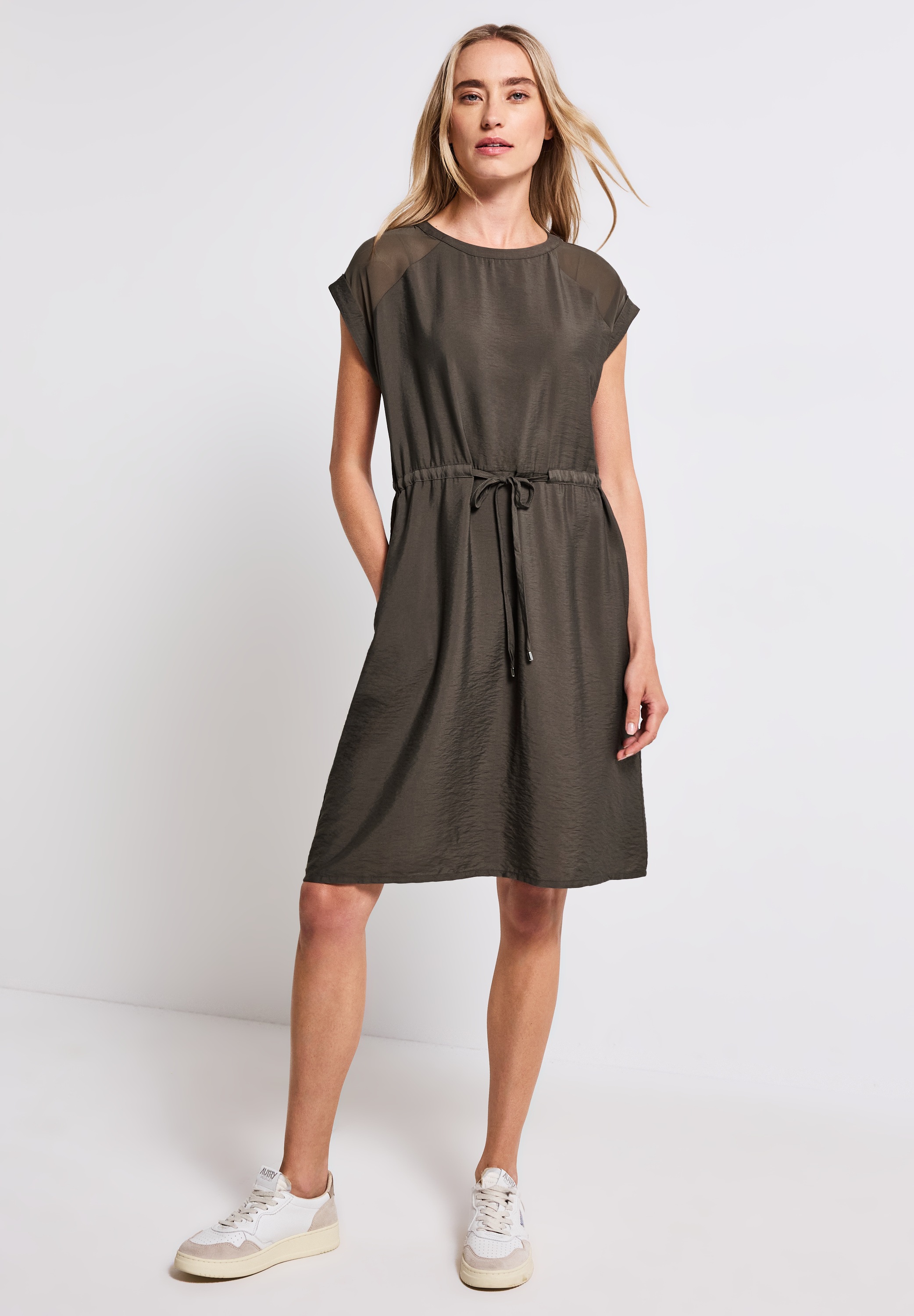 STREET ONE Shirtkleid, mit Mesh-Details günstig online kaufen